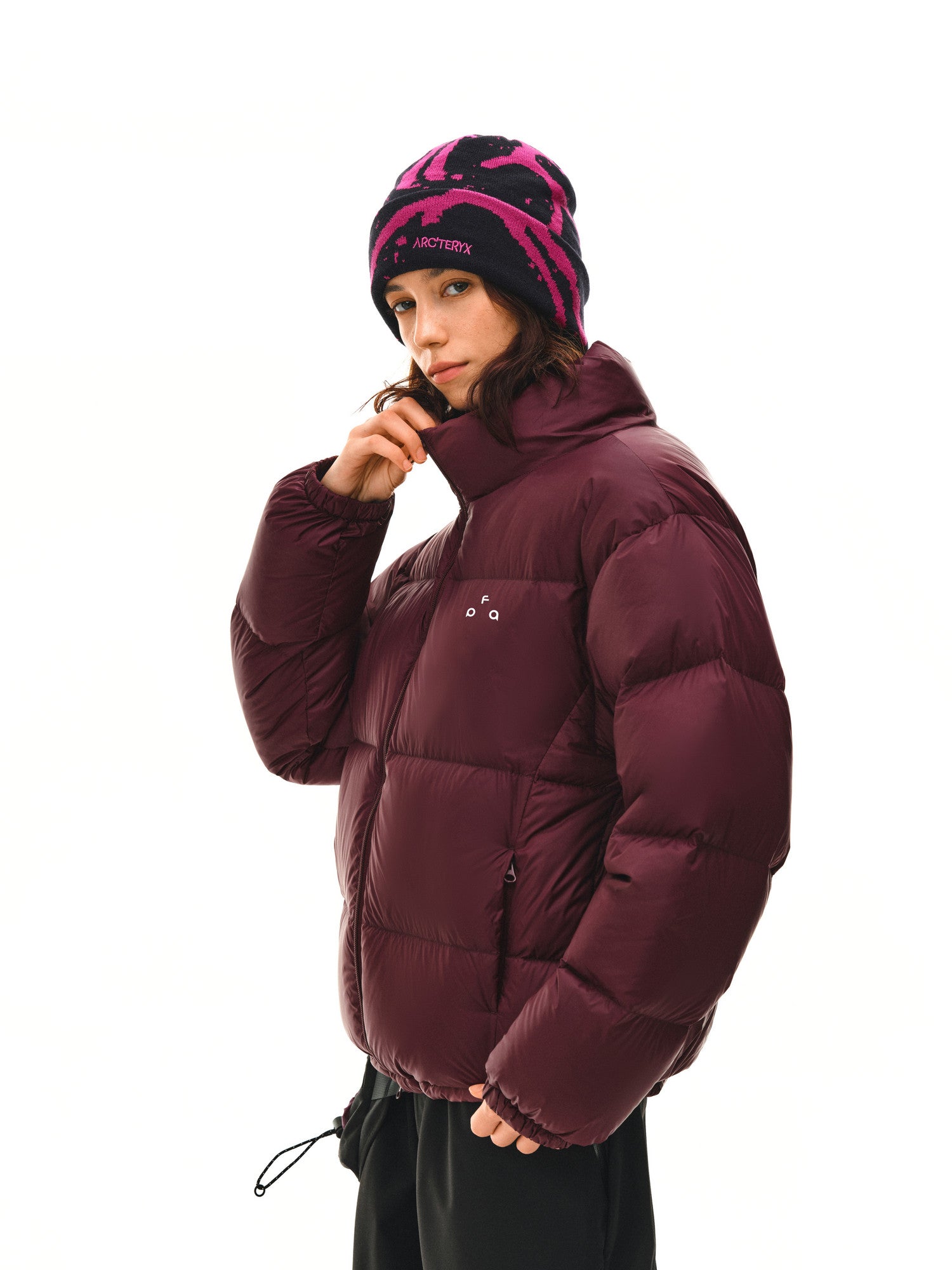 FPA Letter Brand Triangle Graphic Logo Down Jacket - Winter Basic Printed Couple Warm Down Coat