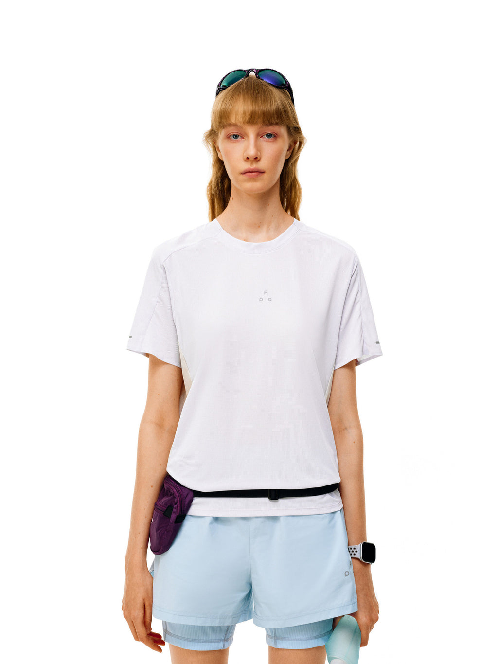 FPA Men's and Women's Summer Breathable Mesh Short-Sleeve T-Shirt with Contrast Trim, Round Neck, Basic Logo, Athletic Fit