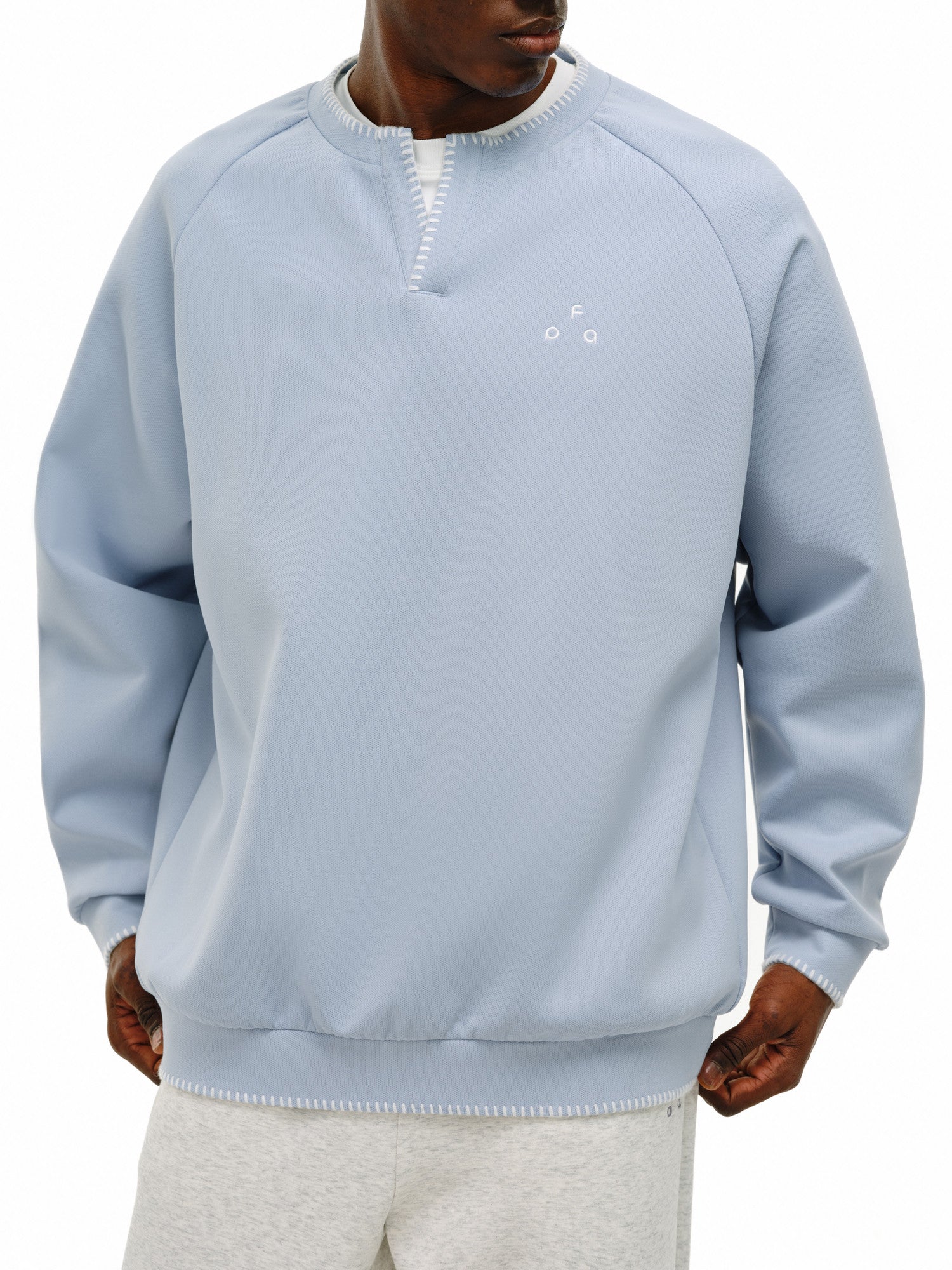 FPA Henry Neck Casual Pullover Sweatshirt 2026 Spring New V-Neck Minimalist Design Inner Layer Long Sleeve Top