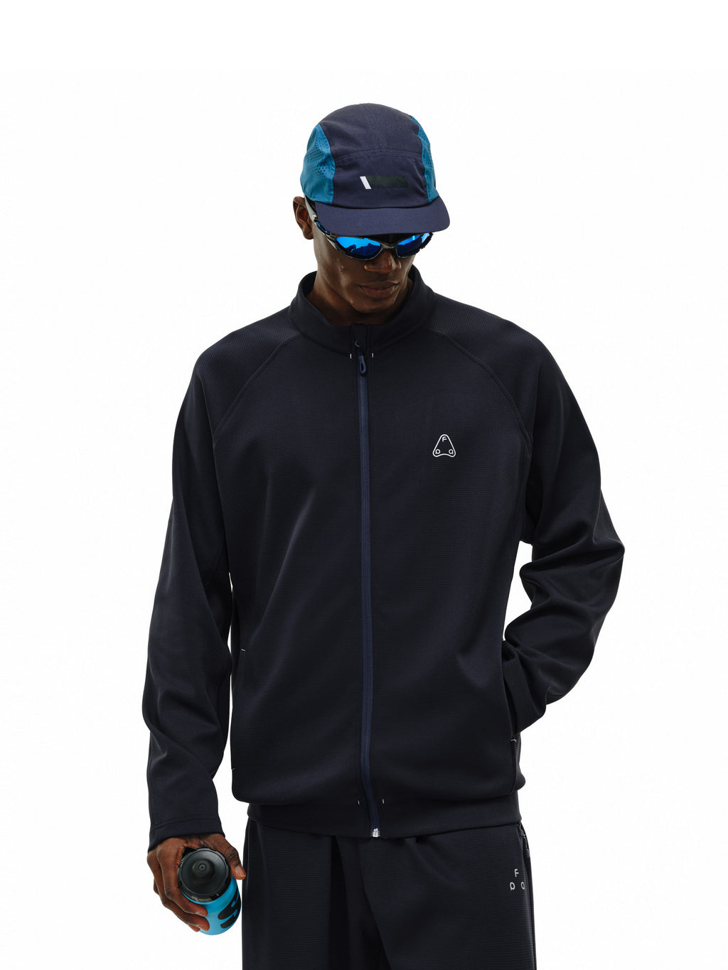 FPA Color-Block Logo Stand Collar Zip-Up Hoodie Sweatshirt for Men and Women, Casual Spring/Fall Jacket