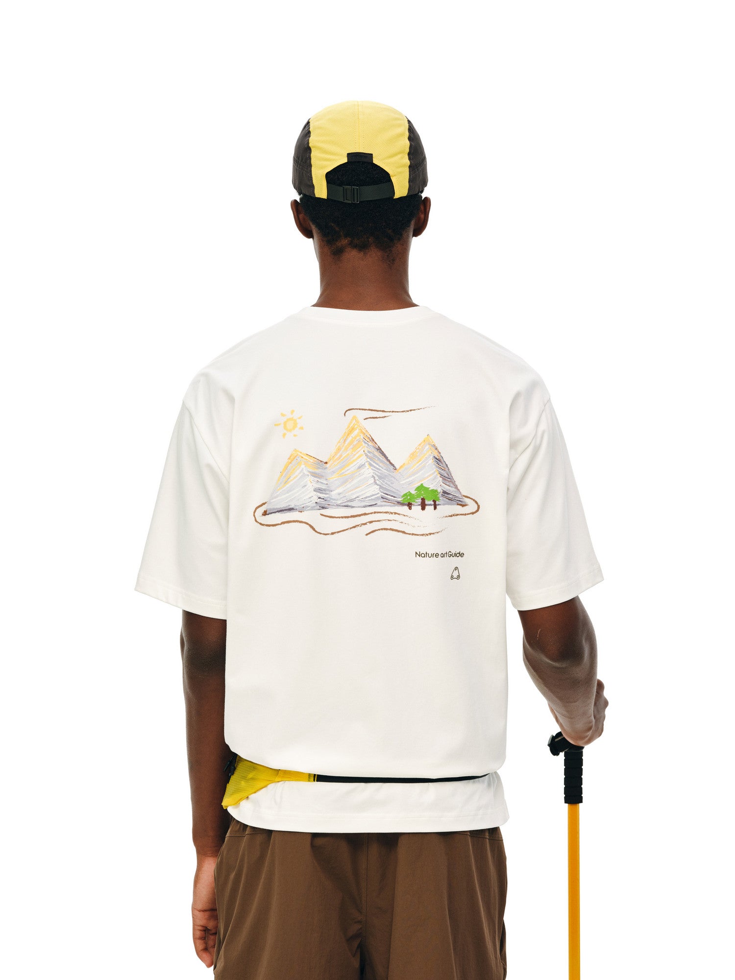 FPA COOLMAX Lyocell Mountain Print Short Sleeve T-Shirt for Men - Summer Cooling Breathable Crew Neck Athletic Tee
