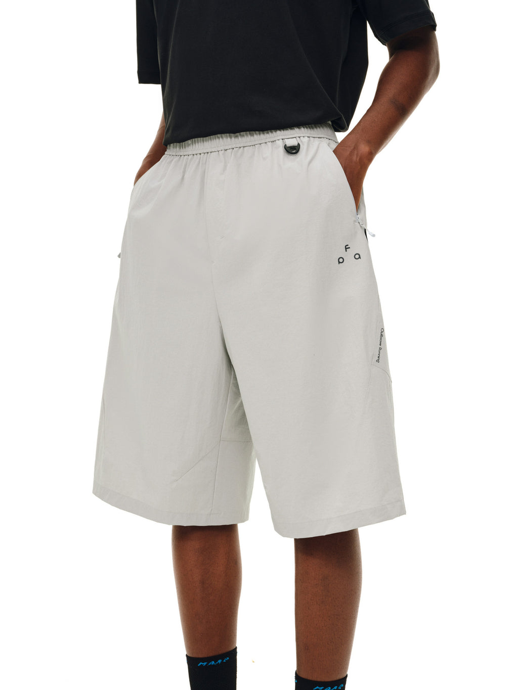 FPA Outdoor Mamba S7 Soft Shell Four-Way Stretch Quick-Dry Shorts, Sports Water-Repellent Hiking 7/8-Length Pants for Men