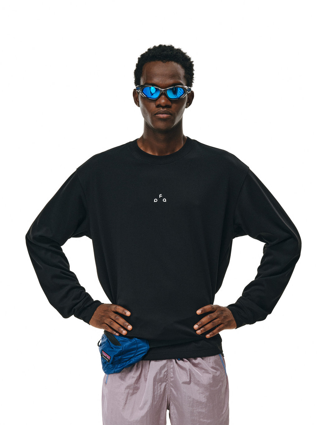 FPA Lightweight Quick-Dry Basic Long Sleeve Tee for Spring/Fall, Crew Neck, Logo, Casual Unisex Sports T-Shirt