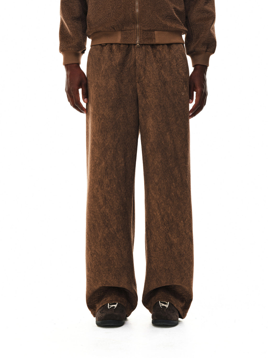 FPA Textured Drape Straight-Leg Pants with Soft Fleece Feel