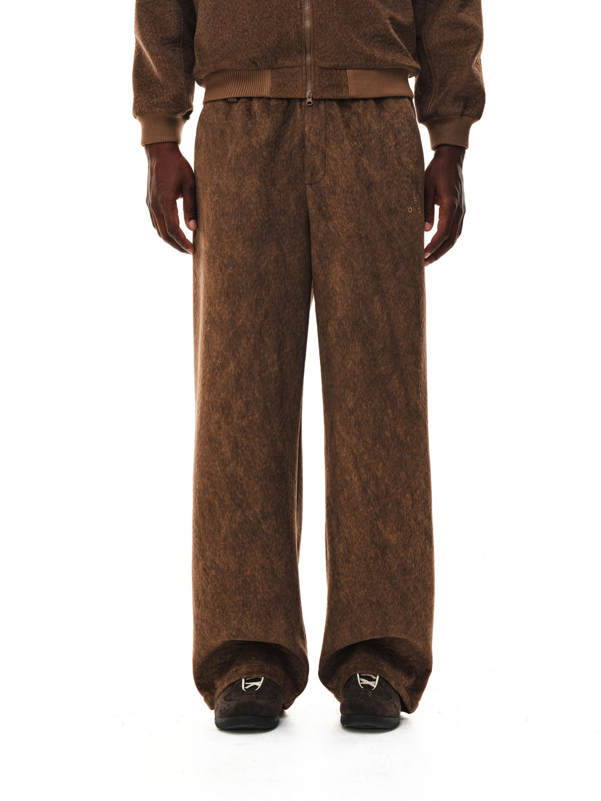 FPA Textured Drape Straight-Leg Pants with Soft Fleece Feel