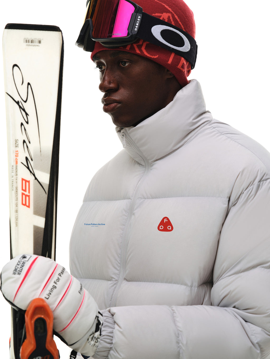 FPA Color-Block Logo Print Down Jacket Winter Sports Couple Short Thick Warm Down Coat