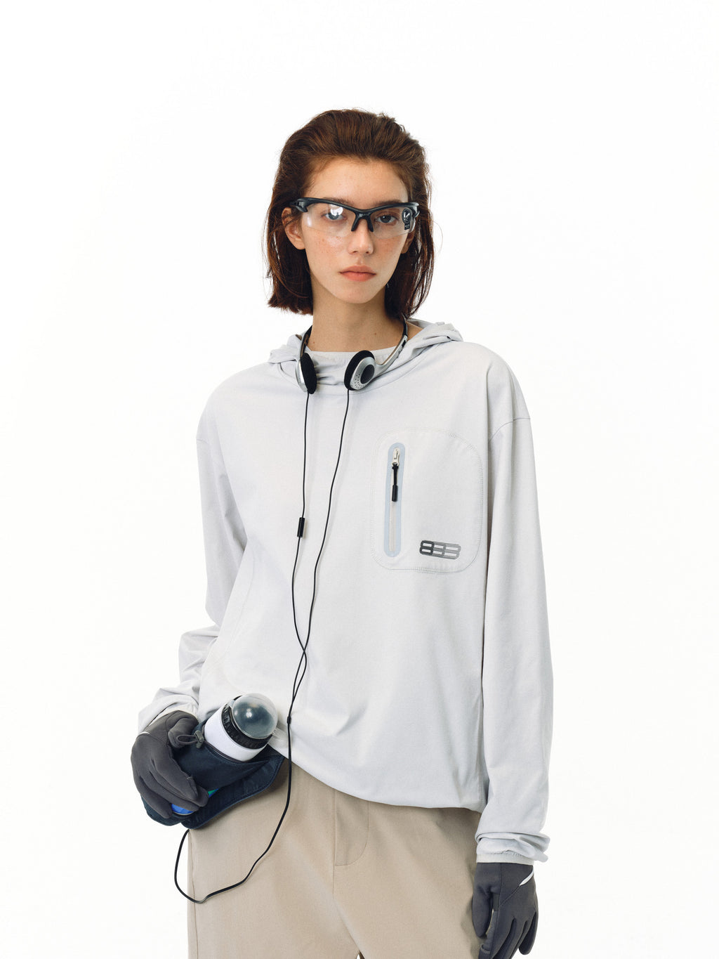 FPA Sorona Sun-Protective Hooded Quick-Dry Long-Sleeve T-Shirt for Spring/Summer, Loose-Fit Streetwear Couple Outdoor Sports Tee