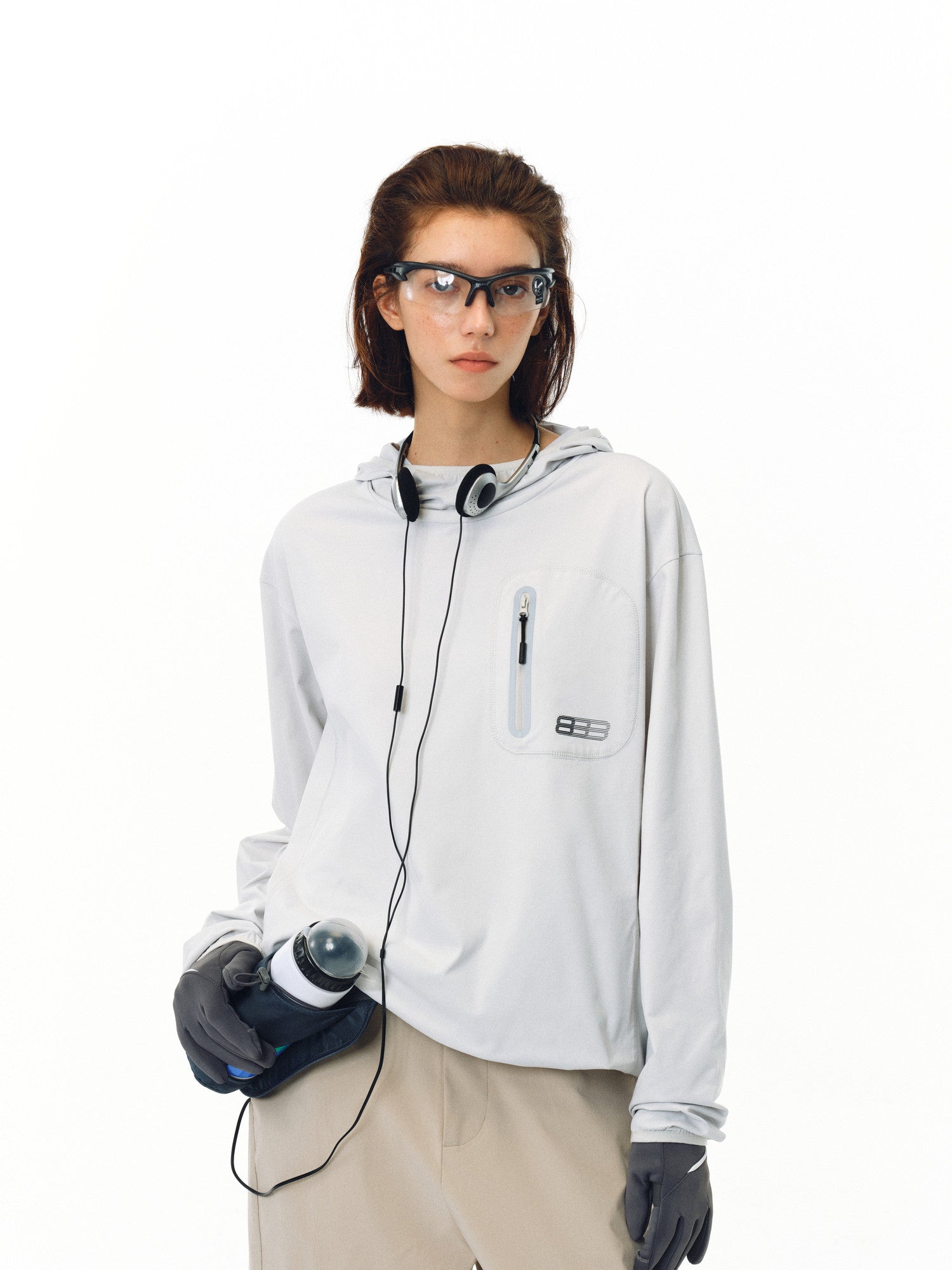 FPA Sorona Sun-Protective Hooded Quick-Dry Long-Sleeve T-Shirt for Spring/Summer, Loose-Fit Streetwear Couple Outdoor Sports Tee