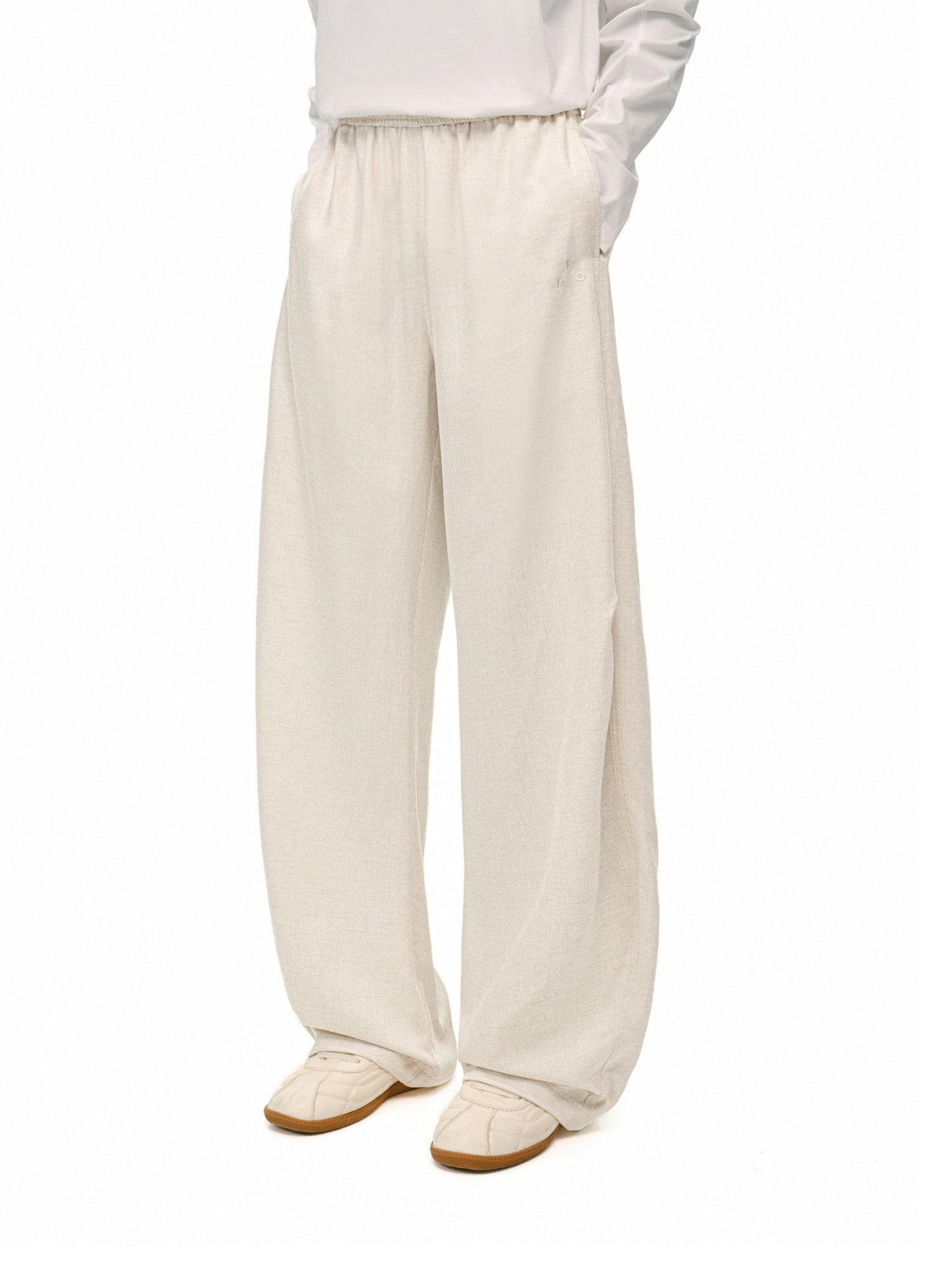 FPA Men's Antimicrobial Tencel Linen Relaxed Curved Casual Pants – Fall Basic Loose-Fit Trousers