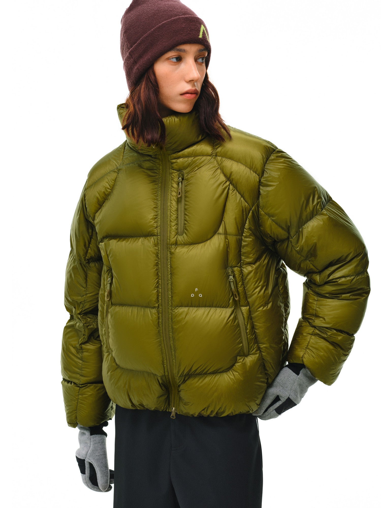 FPA 800FP 95% White Duck Down Aurora Structured Stand Collar Down Jacket – Winter Heavyweight Couple's Down Coat