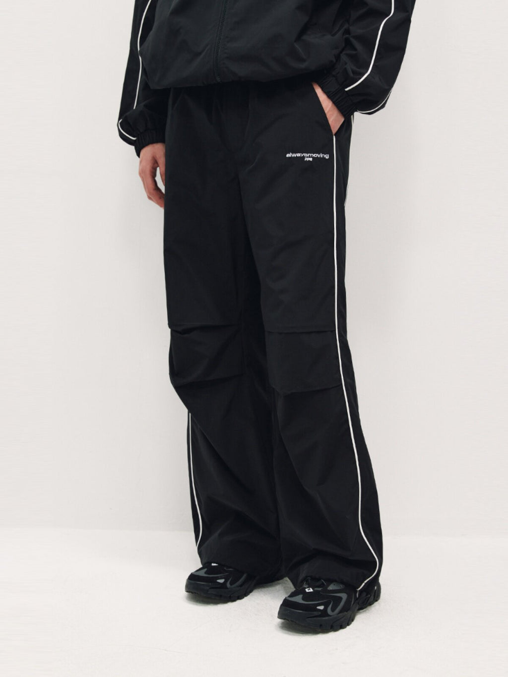 FPA Retro Athletic Woven Pants – Loose-Fit Straight-Leg Casual Trousers for Men, Spring/Fall, Streetwear Style