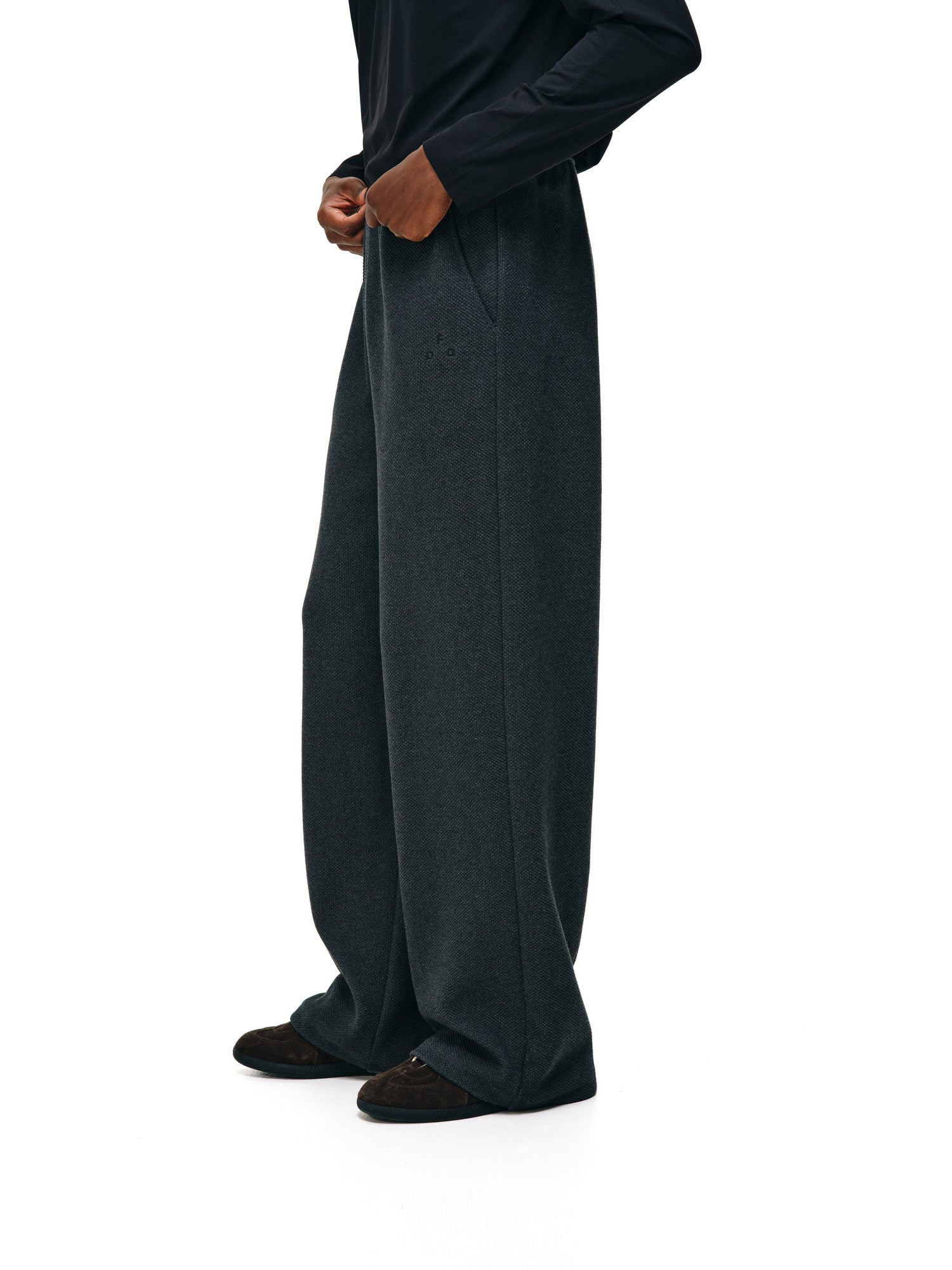 FPA Sports Honeycomb Texture Knit Straight-Leg Loose Pants Autumn Lyocell Basic Logo Casual Trousers for Men