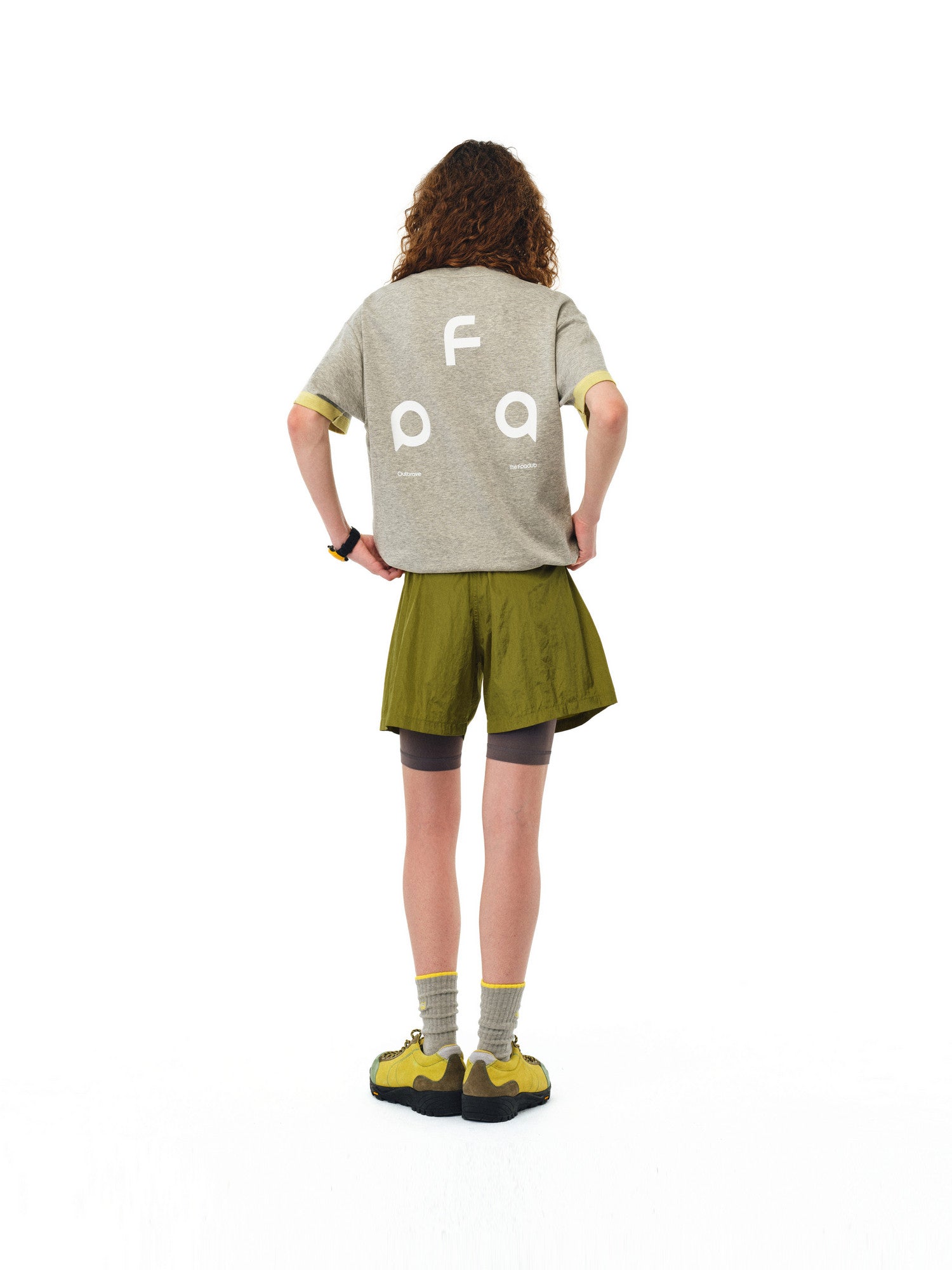 FPA Sports Triangle Logo Two-Tone Short Sleeve T-Shirt, Chinese Streetwear Loose Fit Round Neck Printed Half Sleeve Couple Summer Tee