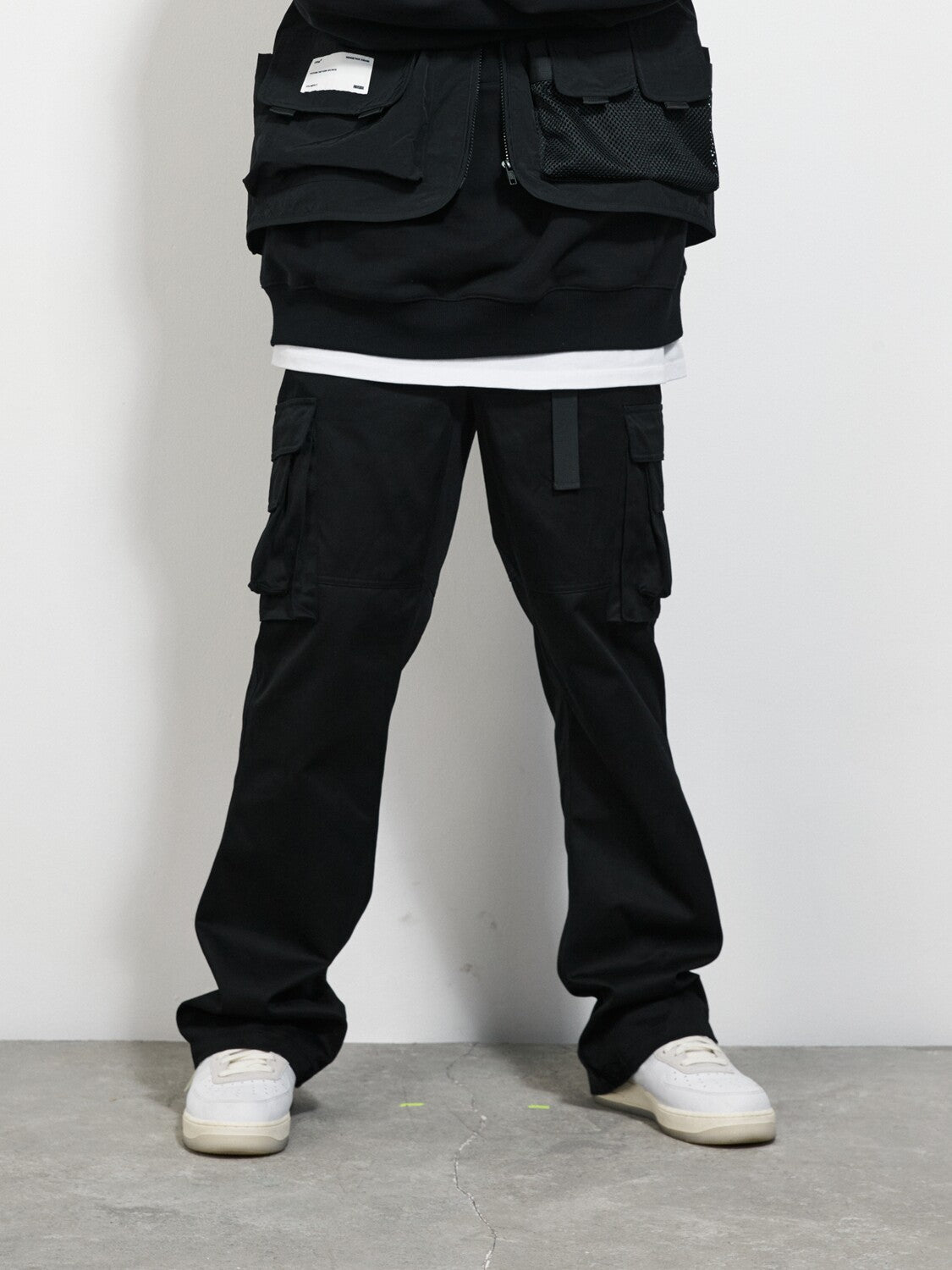 FPA (VENGETICE) Loose Flared Wide-Leg Cargo Pants, Chinese Streetwear, Spring/Fall Athletic Casual Men's Trousers