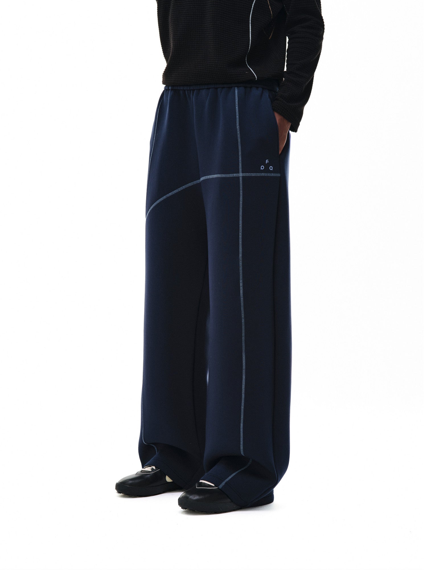 FPA Thermostatic Anti-Pilling Air Layer Space Cotton Sweatpants Straight-Leg Loose High-Design Casual Pants for Men