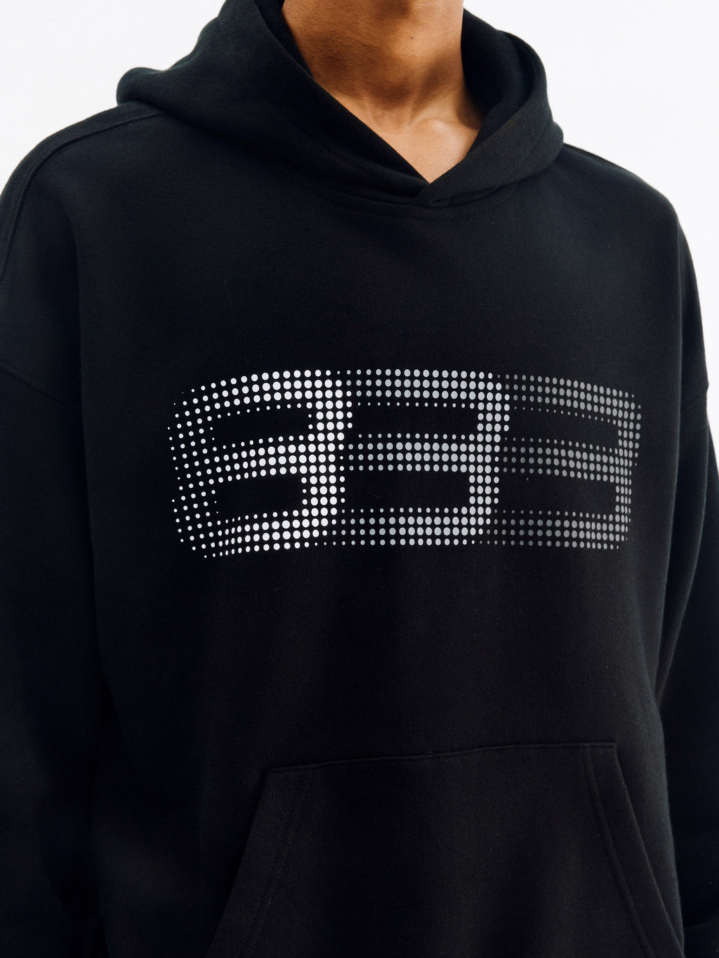 FPA Spectrum Logo Phantom 8 Hoodie - American Retro Heavyweight Black Pullover Hooded Sweatshirt for Men