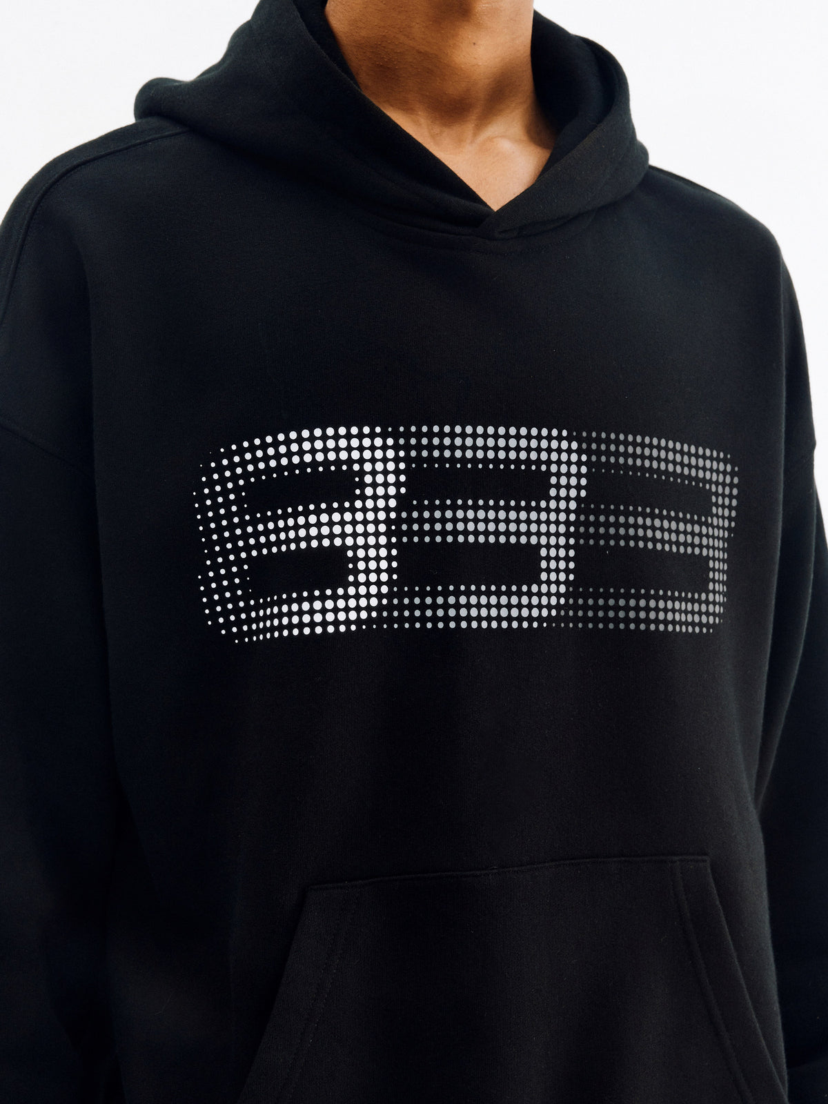 FPA Spectrum Logo Phantom 8 Hoodie - American Retro Heavyweight Black Pullover Hooded Sweatshirt for Men