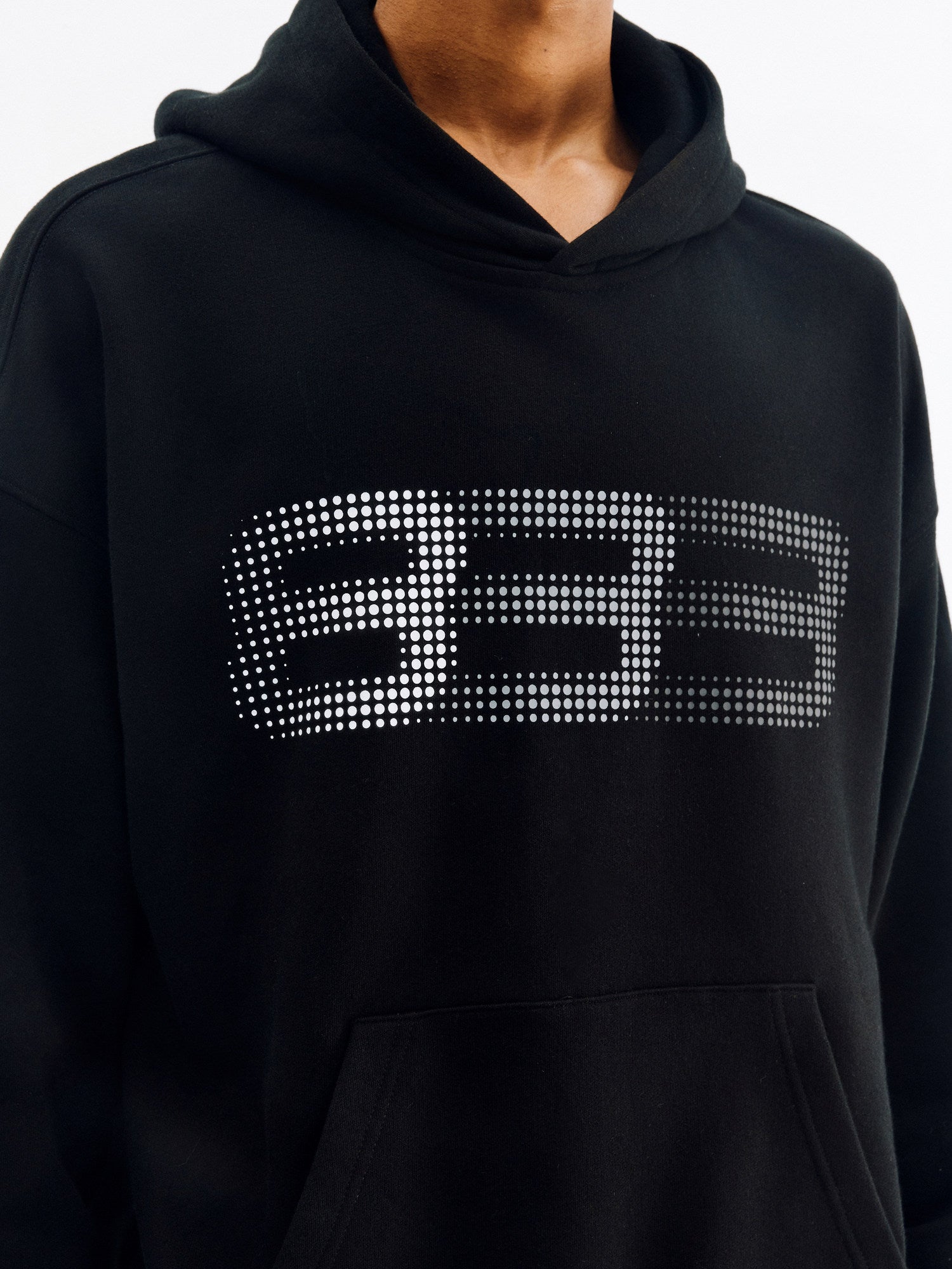 FPA Spectrum Logo Phantom 8 Hoodie - American Retro Heavyweight Black Pullover Hooded Sweatshirt for Men