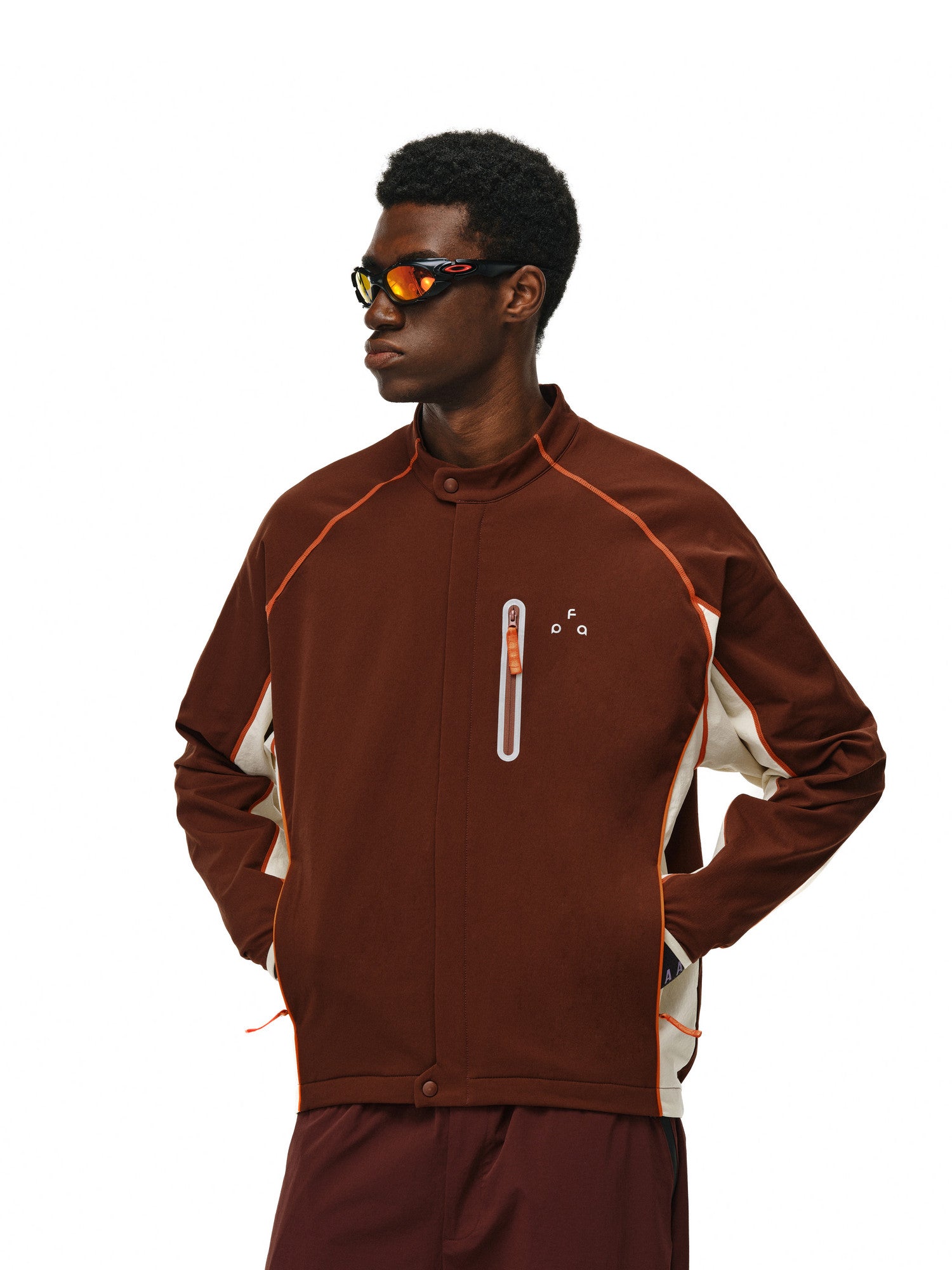 FPA Sports Color-Block Contrast Stitch Panel Jacket