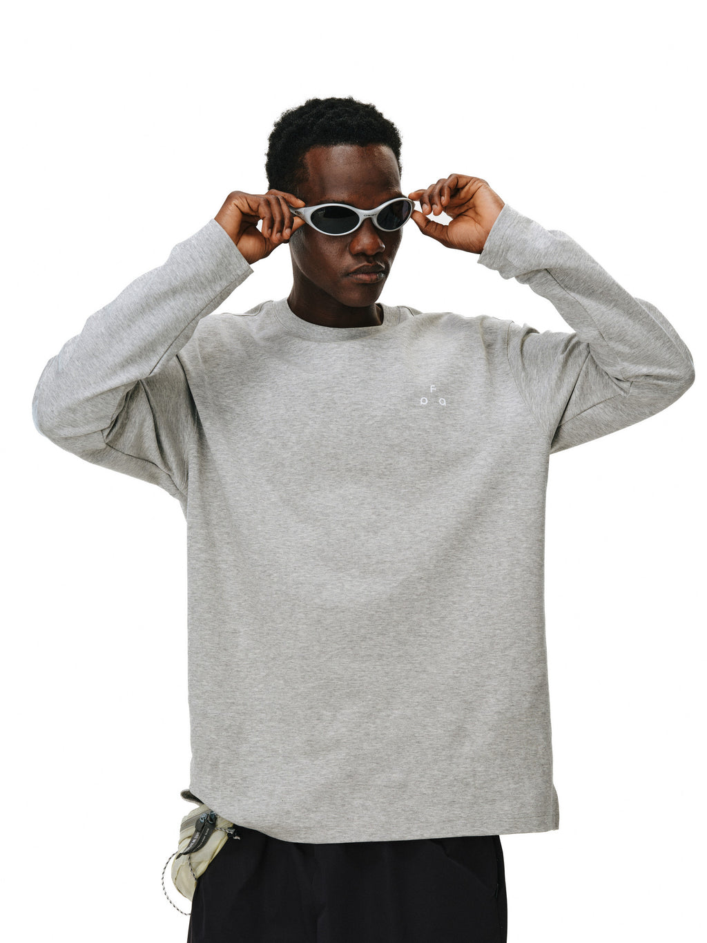 FPA Triangle Basic Small Logo Long Sleeve T-Shirt for Spring/Autumn Casual Sports Crew Neck Inner Layer Heavyweight Tee for Men