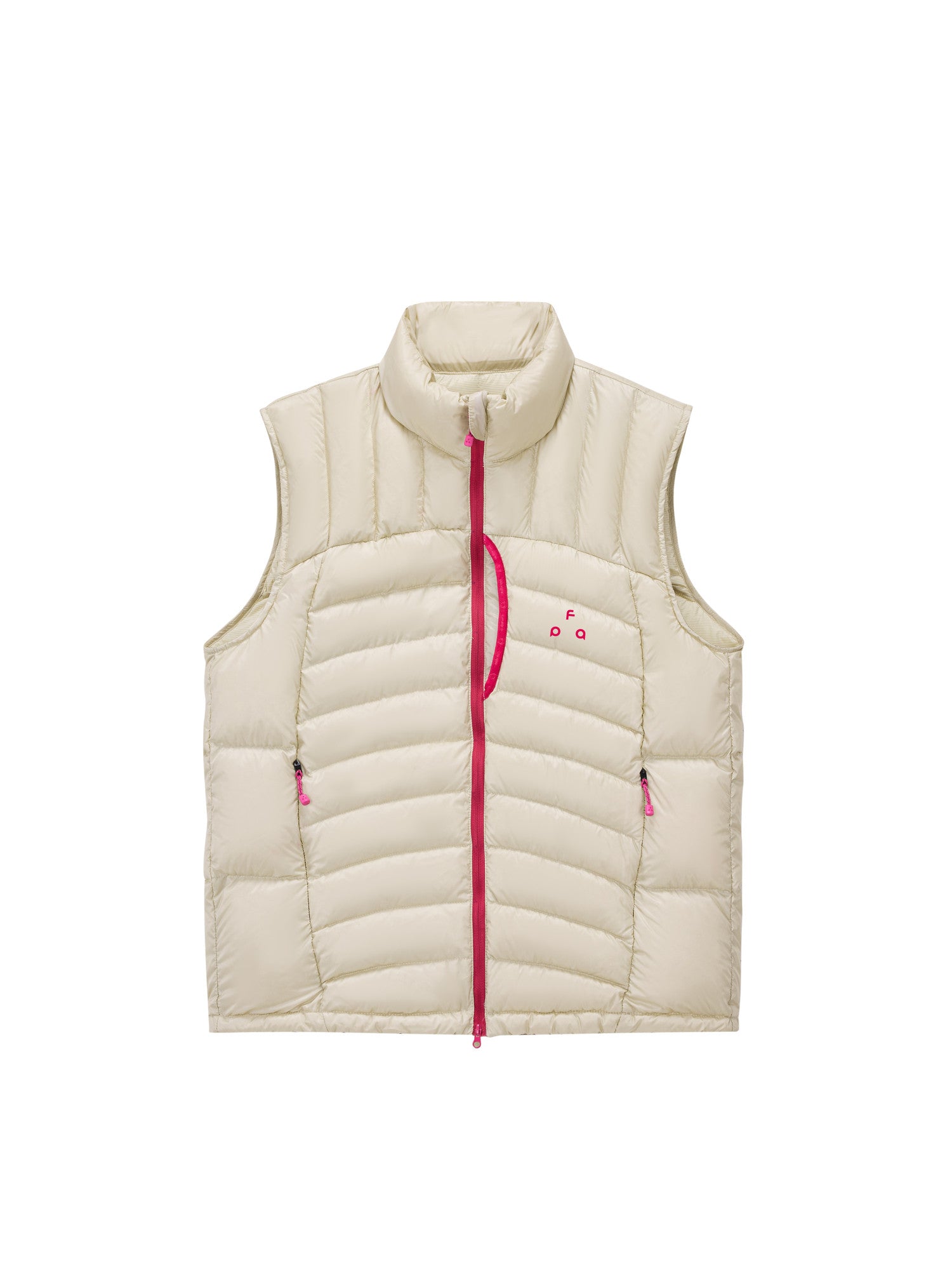 FPA 118g 90% Down Contrast Color Warm Lightweight Stand Collar Quilted Down Vest Winter Sleeveless Jacket