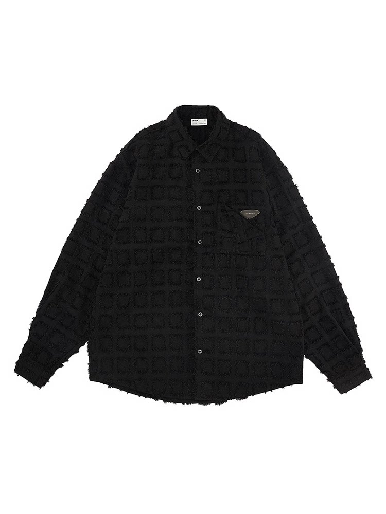 FPA Tassel Plaid Long-Sleeve Shirt - Chinese Streetwear Trendy Casual Autumn Women's and Men's Loose Fit Jacket
