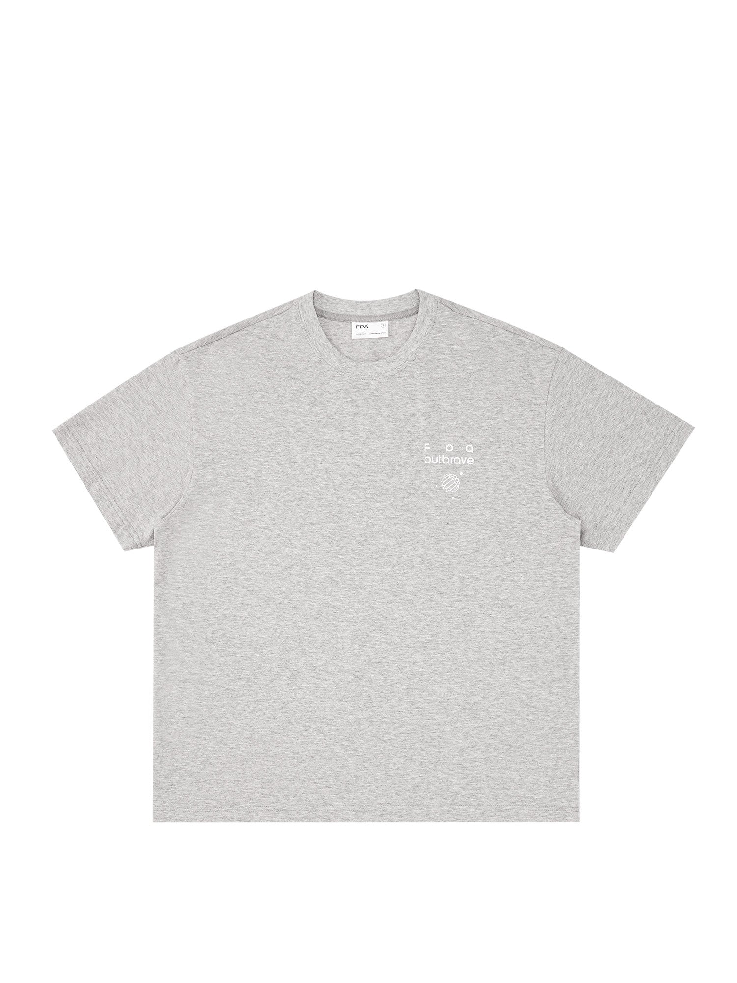 FPA Sports Cool-Touch Ice-Feel Short Sleeve T-Shirt, Summer Crew Neck Casual Print Chinese Streetwear Couple Style, Heather Gray Half Sleeve Tee