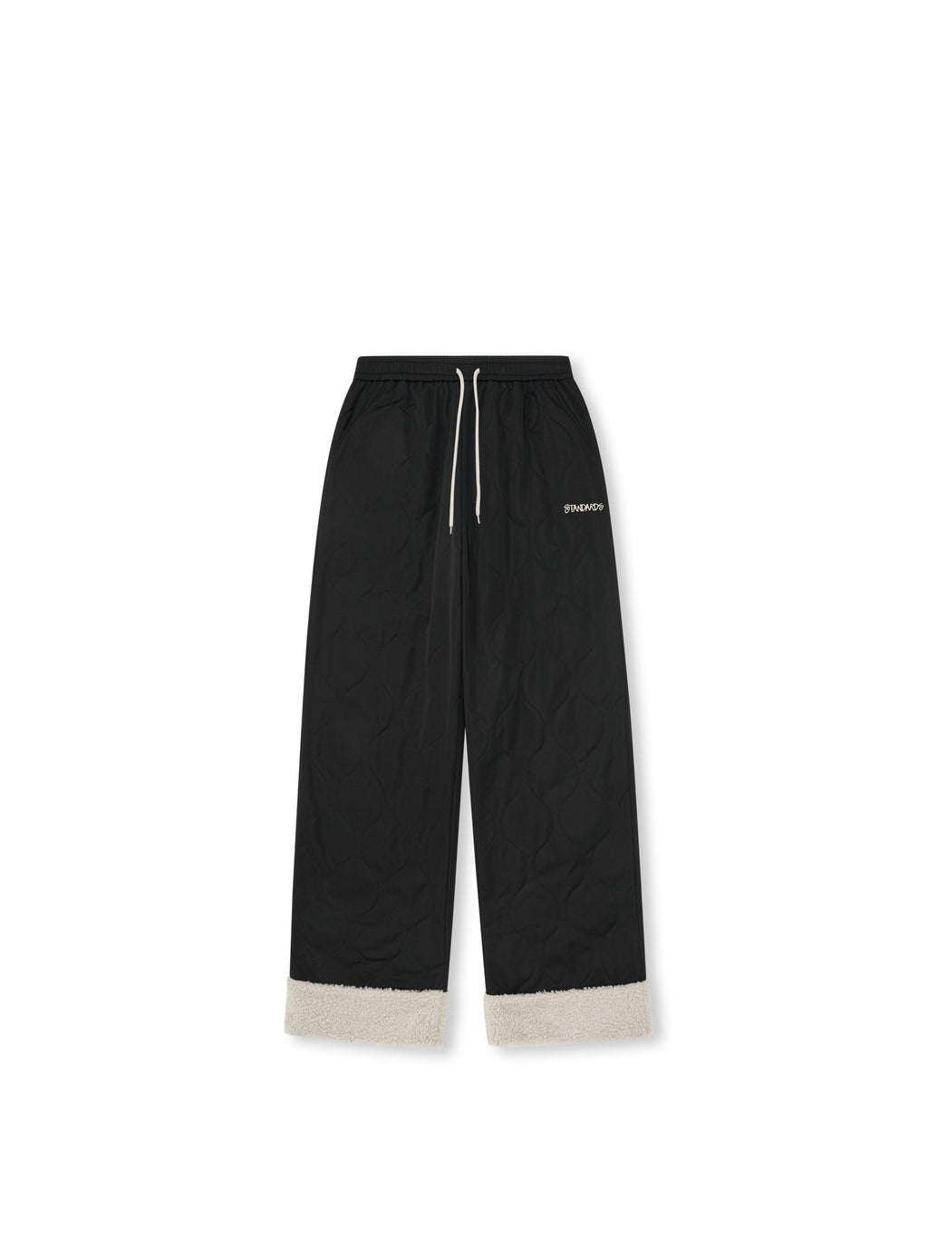 FPA Heavy-Duty Water-Repellent Quilted Cotton Pants with Fleece Lining – Winter Thickened Warm Streetwear Loose Straight-Leg Trousers