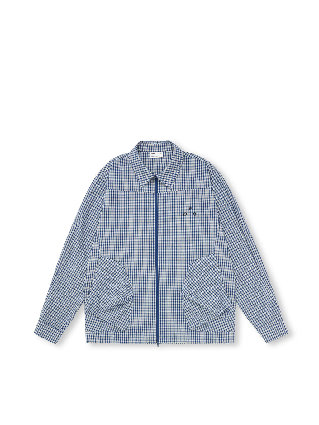 FPA City Plaid Casual Shirt Jacket - Chinese Streetwear Loose Fit Spring/Fall Couple Shirt with Polo Collar