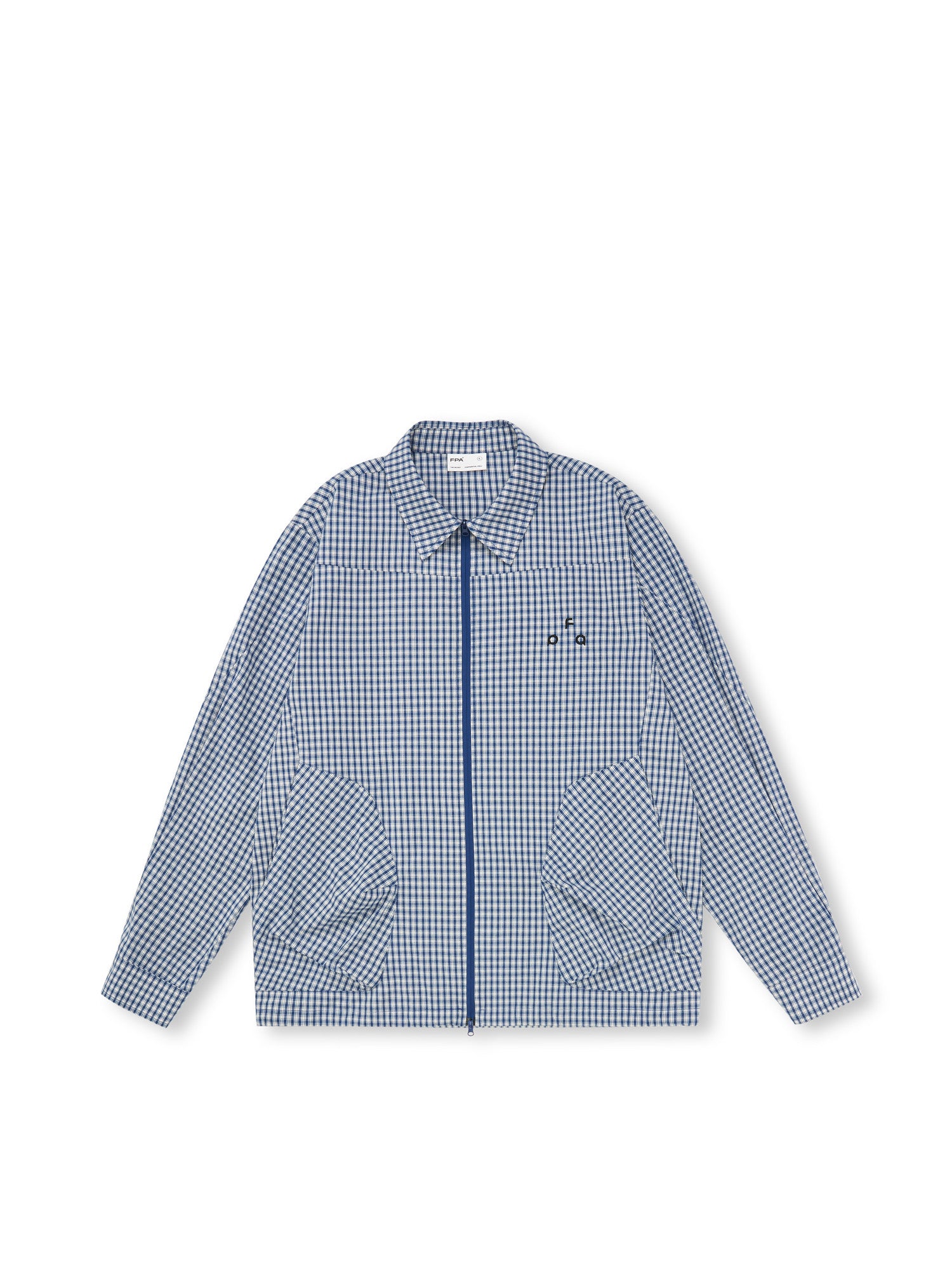 FPA City Plaid Casual Shirt Jacket - Chinese Streetwear Loose Fit Spring/Fall Couple Shirt with Polo Collar