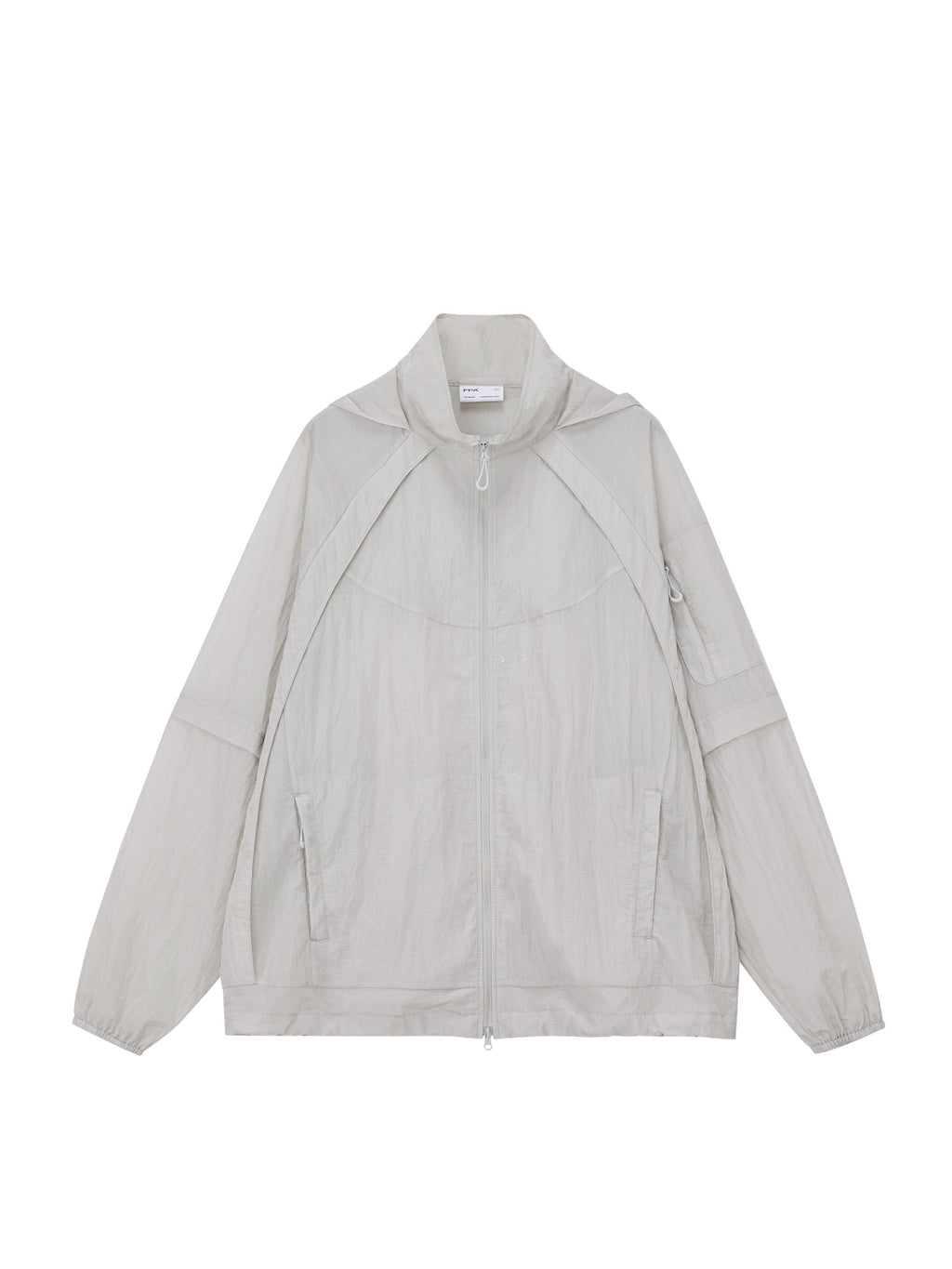 FPA Water-Repellent Textured Crinkle Hooded Multi-Zip Sun Protection Jacket - Summer Outdoor Lightweight UV Jacket