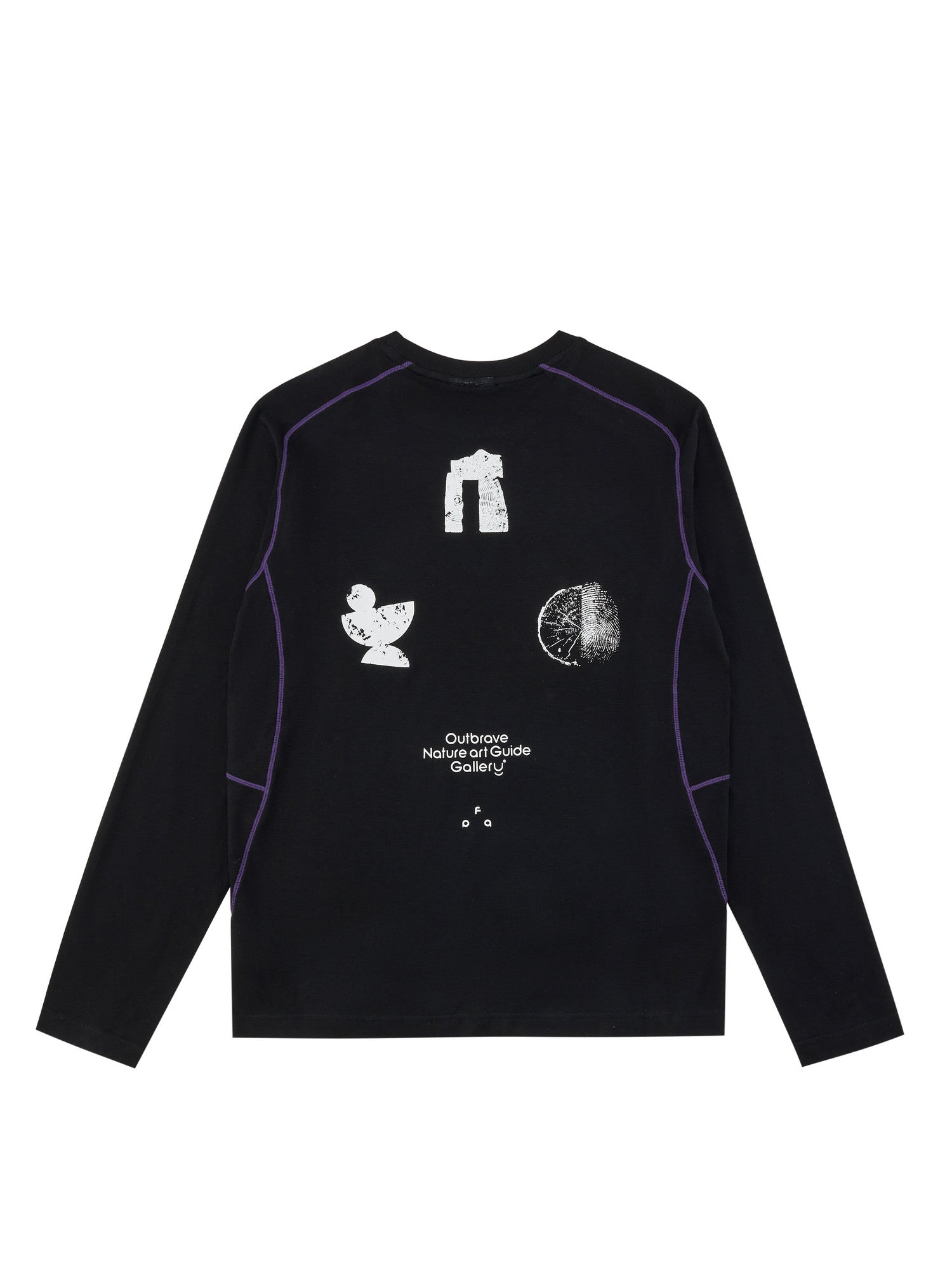 FPA Color-Block Line Sports Triangle Pattern T-Shirt Spring American Casual Crew Neck Long Sleeve for Men and Women
