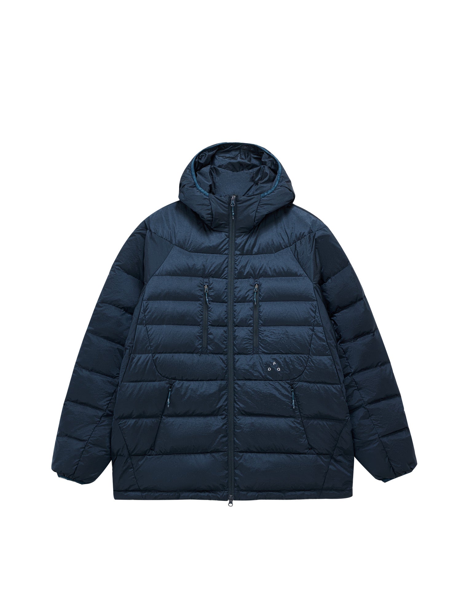 FPA Ribbed Down Hooded Jacket with Double Zipper - 2026 New Winter Sports Couple Down Coat