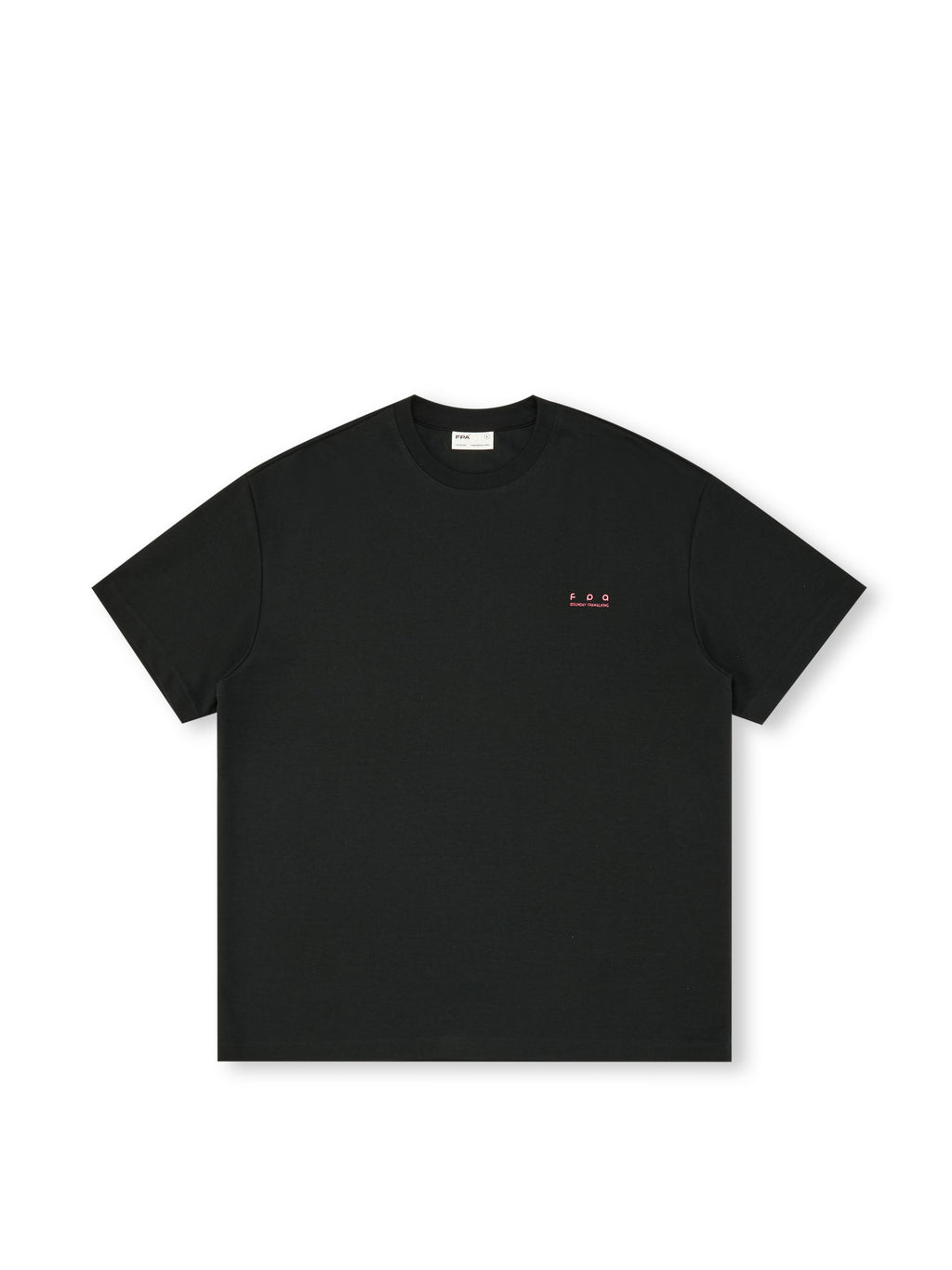 FPA Cool-Touch Ice-Skin Long-Staple Cotton Short-Sleeve T-Shirt | Chinese Streetwear Summer Crewneck Oversized Couple Tee in Black
