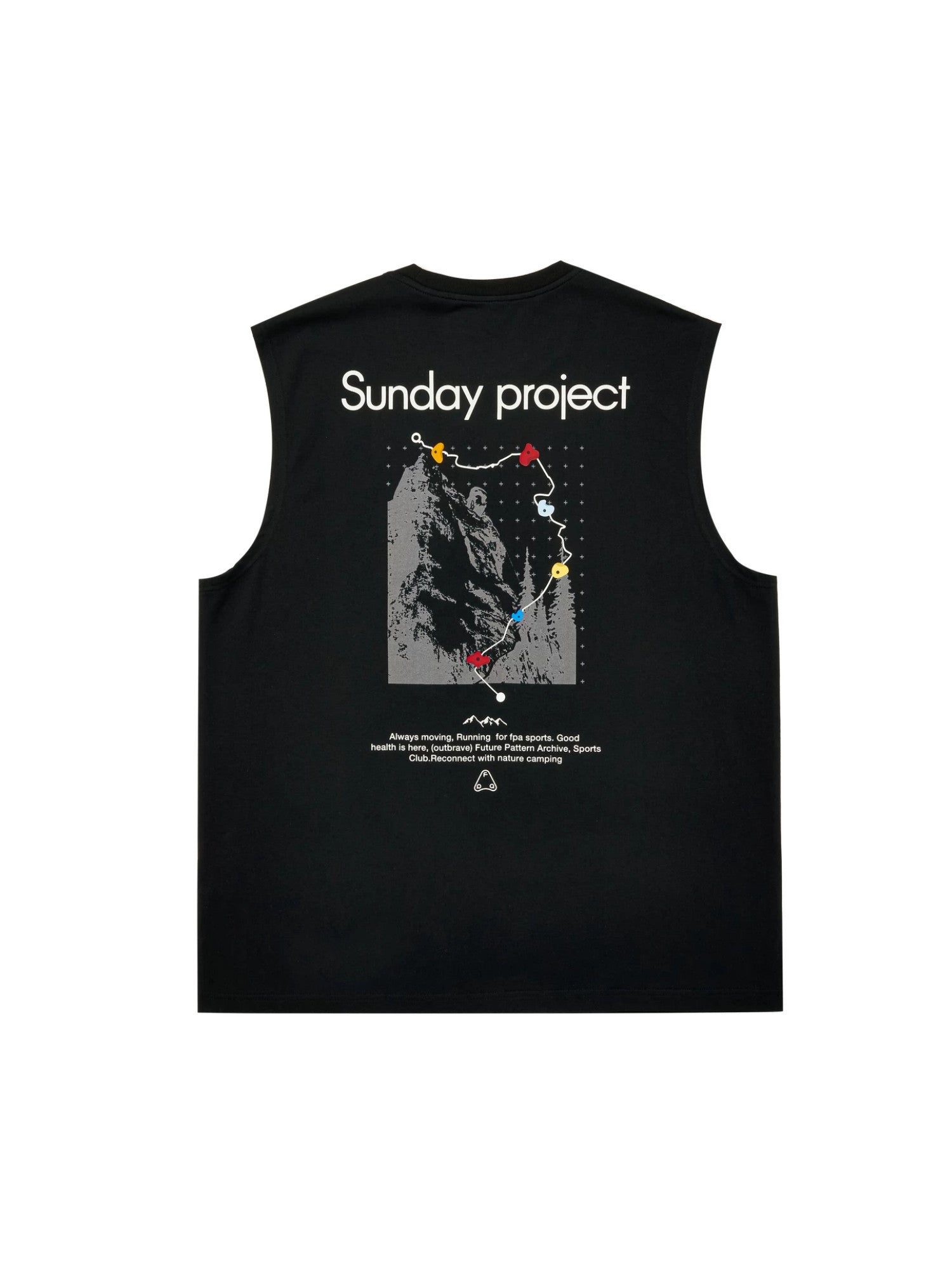 FPA Coolmax Lyocell Rock Print Athletic Vest - Summer Workout Cooling Sleeveless T-Shirt