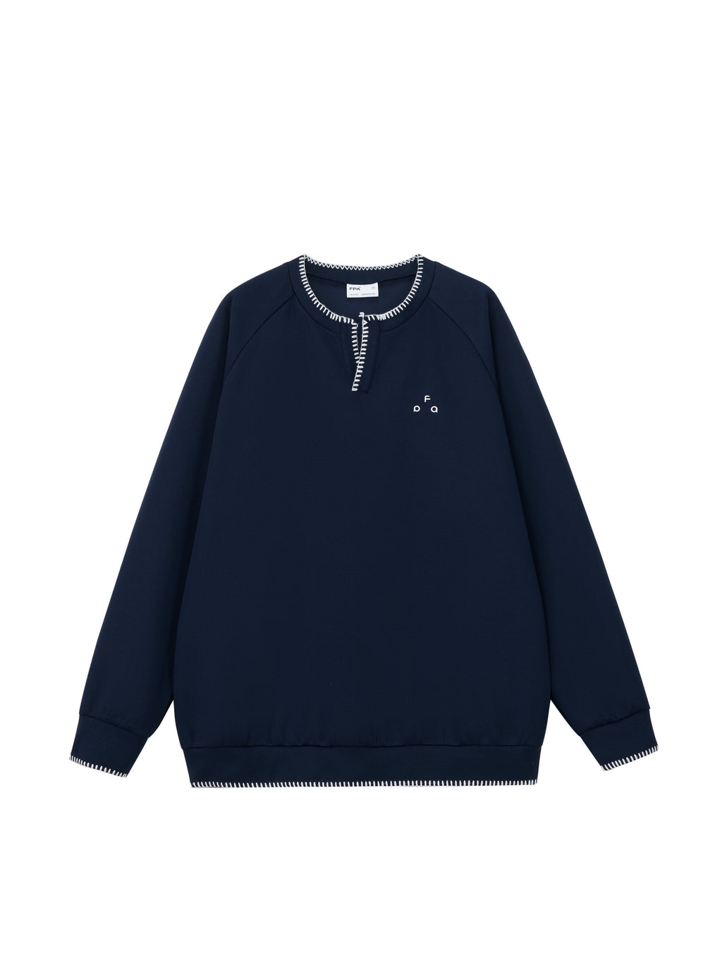 FPA Henry Neck Casual Pullover Sweatshirt 2026 Spring New V-Neck Minimalist Design Inner Layer Long Sleeve Top