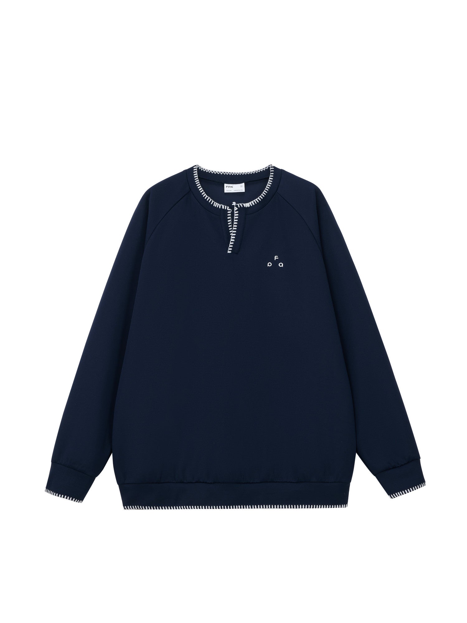 FPA Henry Neck Casual Pullover Sweatshirt 2026 Spring New V-Neck Minimalist Design Inner Layer Long Sleeve Top