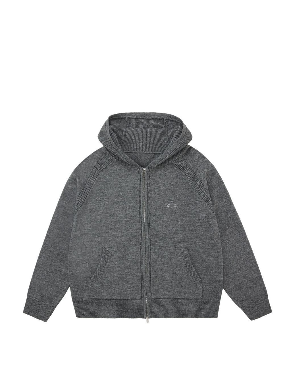 FPA Merino Wool Anti-Pilling Zip-Up Hooded Cardigan Sweater Retro Athletic Casual Knit Jacket