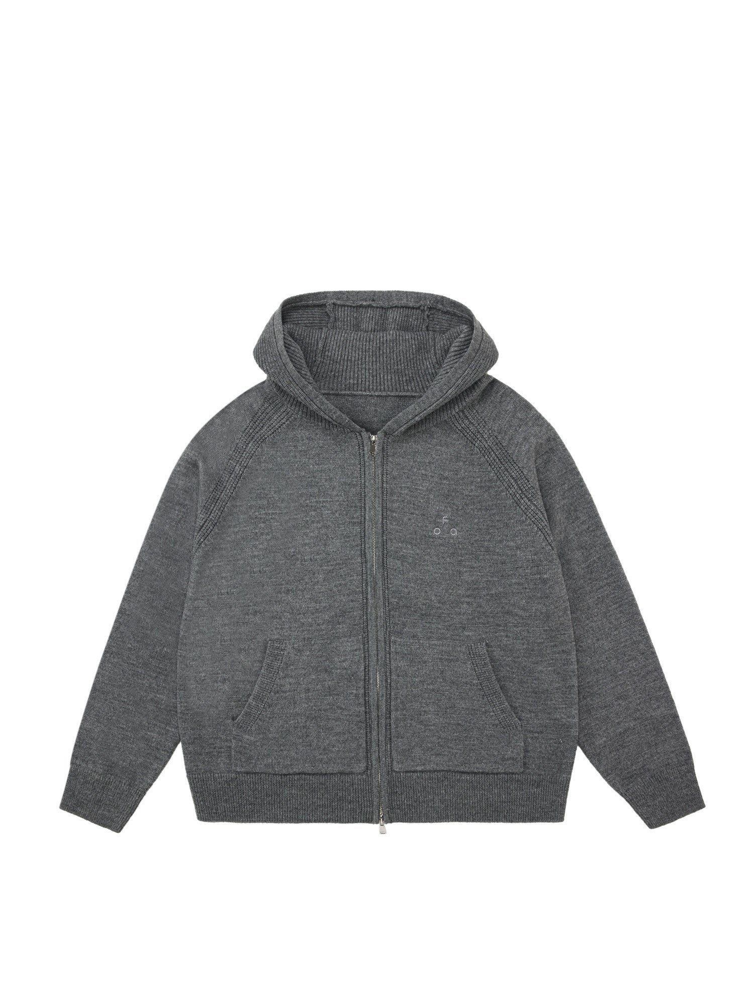 FPA Merino Wool Anti-Pilling Zip-Up Hooded Cardigan Sweater Retro Athletic Casual Knit Jacket