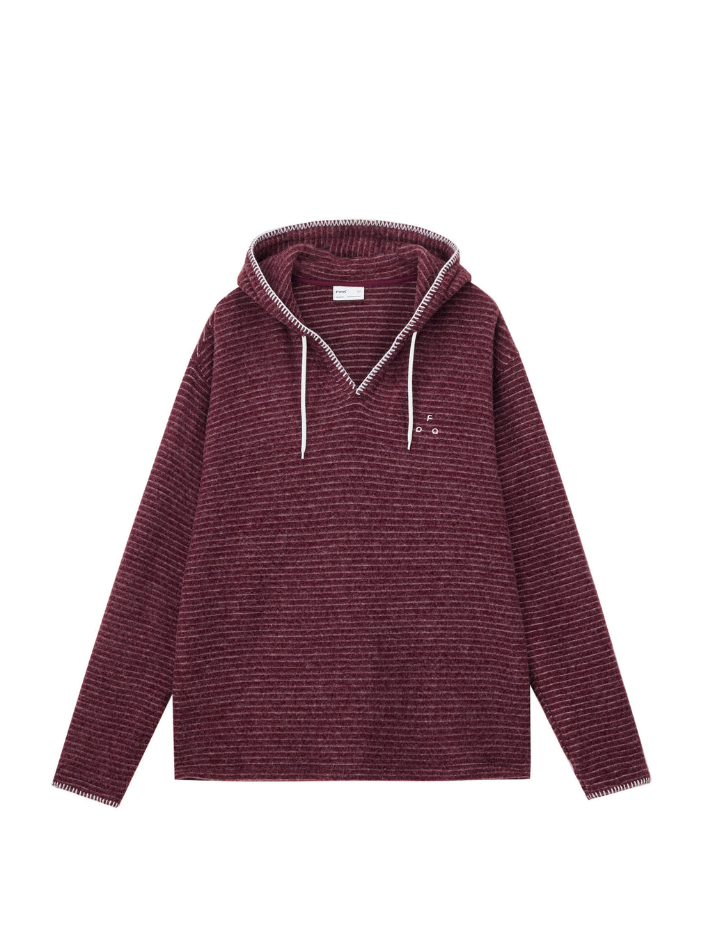 FPA Henry Collar Stripe Hoodie Spring Retro Casual V-Neck Unisex Couple Sweatshirt for Men