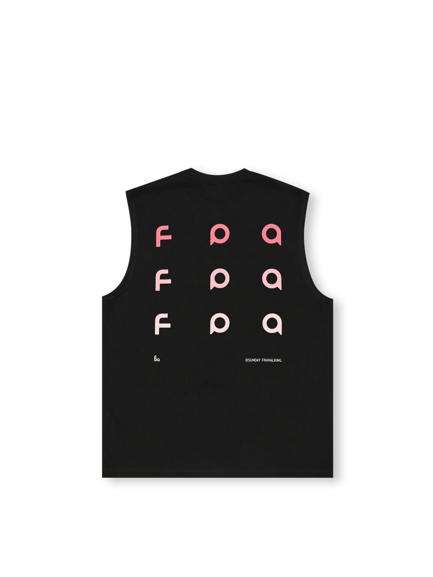 FPA Gradient Logo Sleeveless Tank Top - Chinese Streetwear Summer Round Neck Athletic Vest for Men