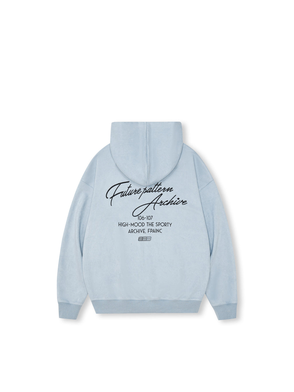 FPA Printed & Embroidered Suede Hoodie – Streetwear Unisex Heavyweight Pullover for Fall, Couple Style
