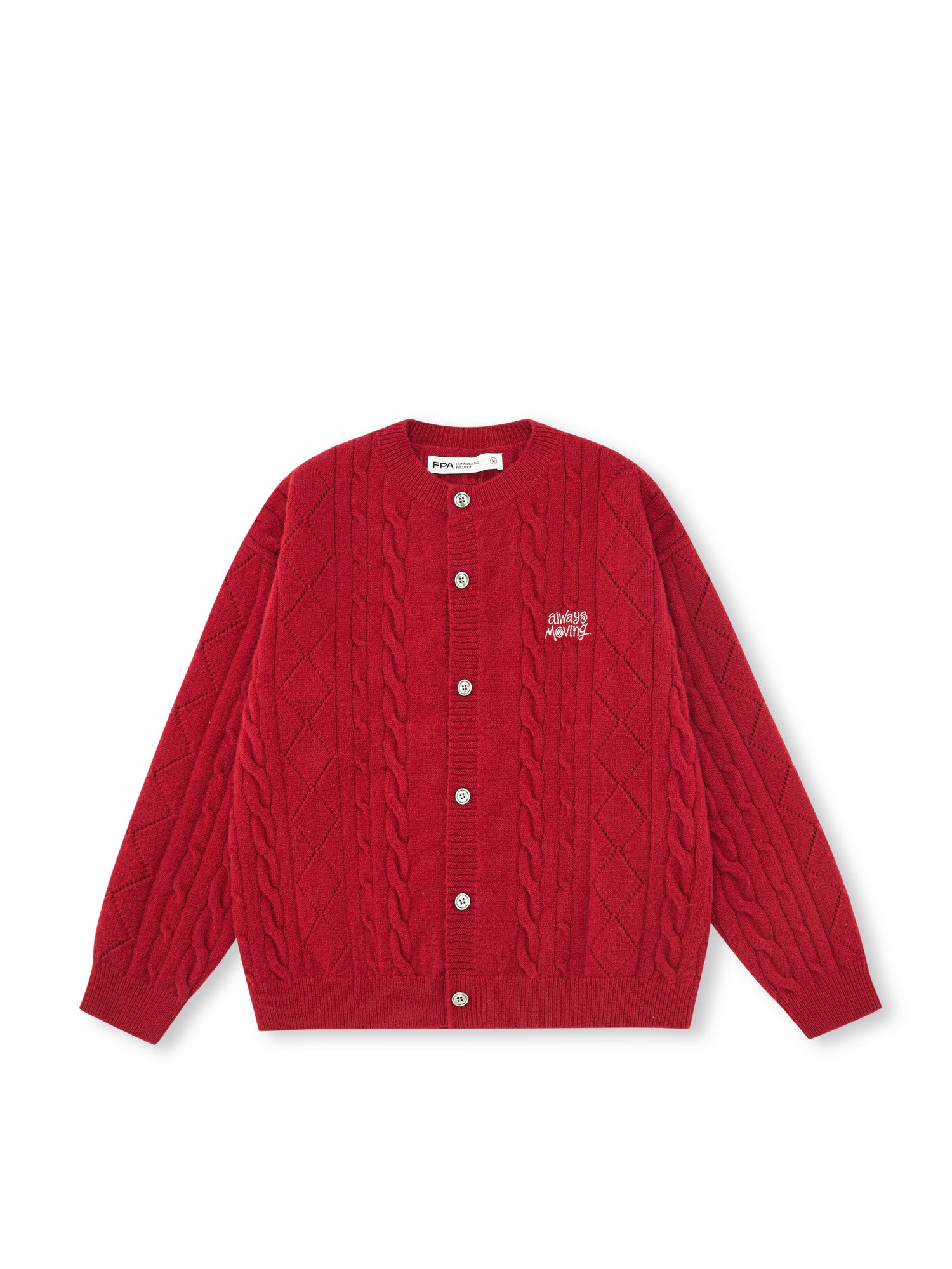 FPA Cable Knit Fall Cardigan Sweater 2026 Autumn/Winter New Arrival Round Neck Trendy Zodiac Year Red Couple Style Outerwear