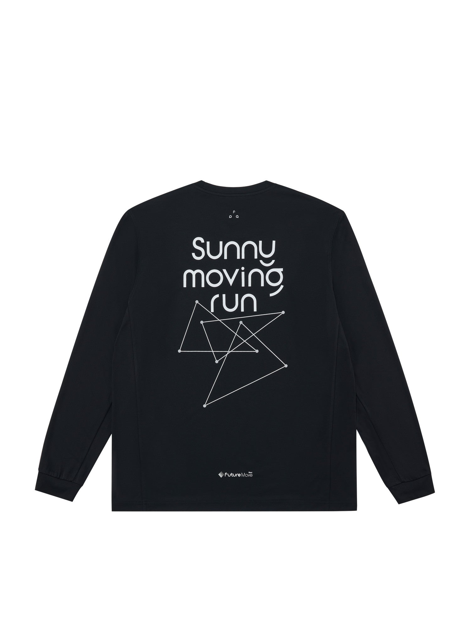 FPA Cool-Touch Quick-Dry Reflective Hole Running T-Shirt, Chinese Trend Spring Round Neck Couple Print Outdoor Sports Long Sleeve