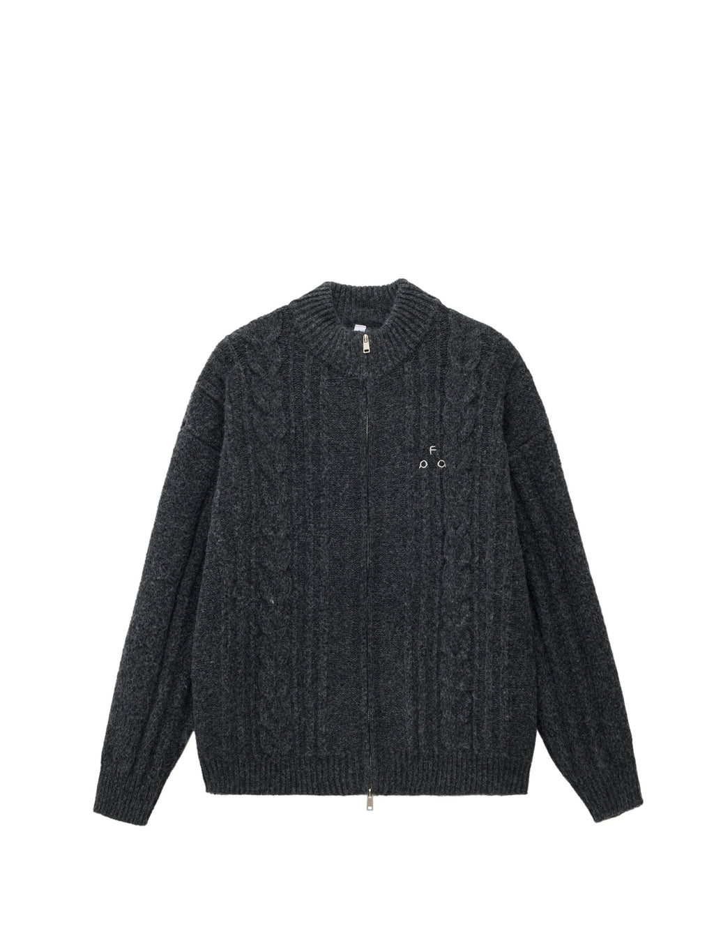 FPA Loose-Fit Chunky Yarn Zip-Up Sweater 2026 New Retro Unisex Cardigan Knit Top
