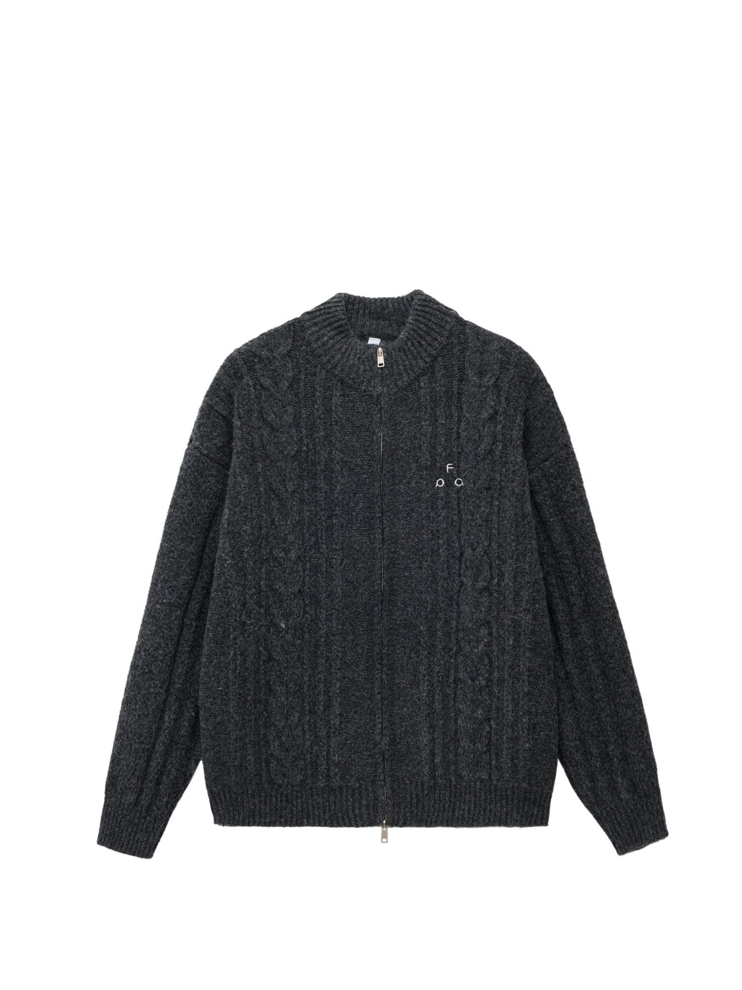FPA Loose-Fit Chunky Yarn Zip-Up Sweater 2026 New Retro Unisex Cardigan Knit Top