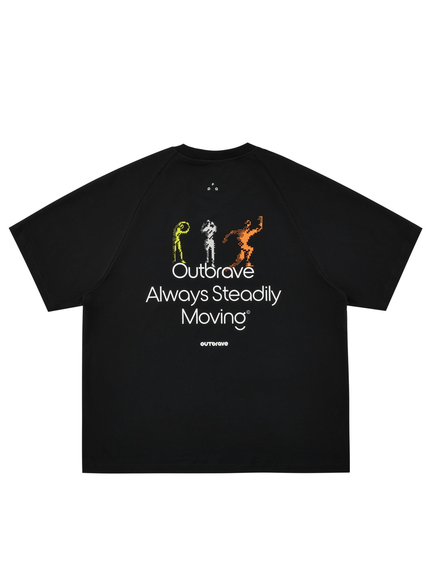 FPA Running Pattern Contrast Color COOLMAX Sports T-Shirt Outdoor Cool Touch Breathable Crew Neck Couple Style Summer Short Sleeve