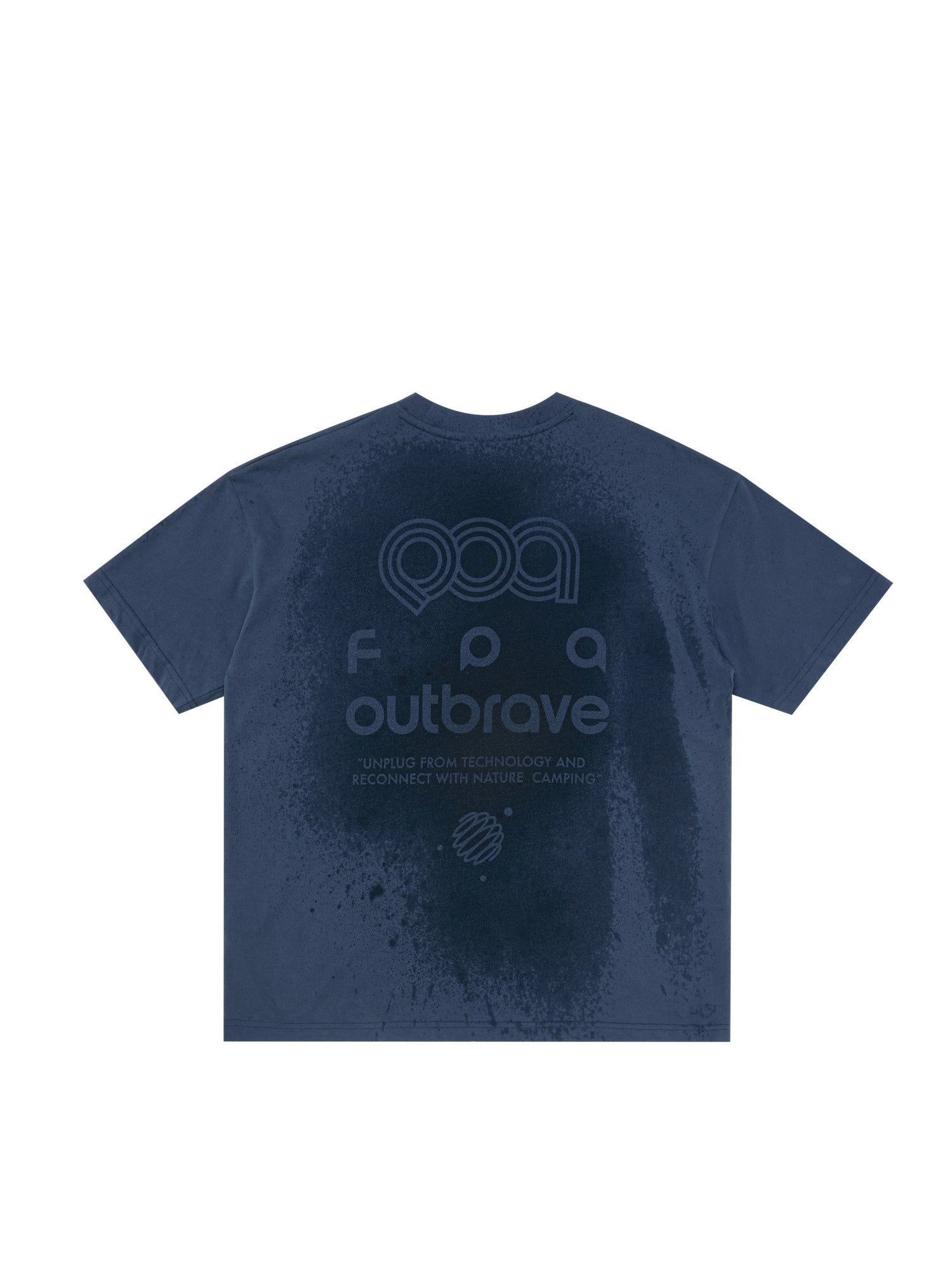 FPA Quick-Dry 7A Antibacterial Printed Short Sleeve T-Shirt Summer Niche Design Water-Activated Pattern Round Neck Couple Tee