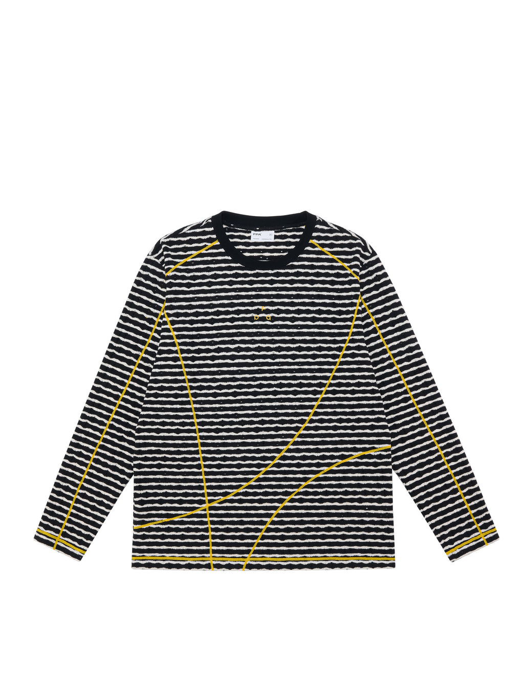 FPA Color-Block Striped Long-Sleeve Tee with Distressed Details - 2026 New Spring/Autumn Round Neck Chinese Streetwear Style