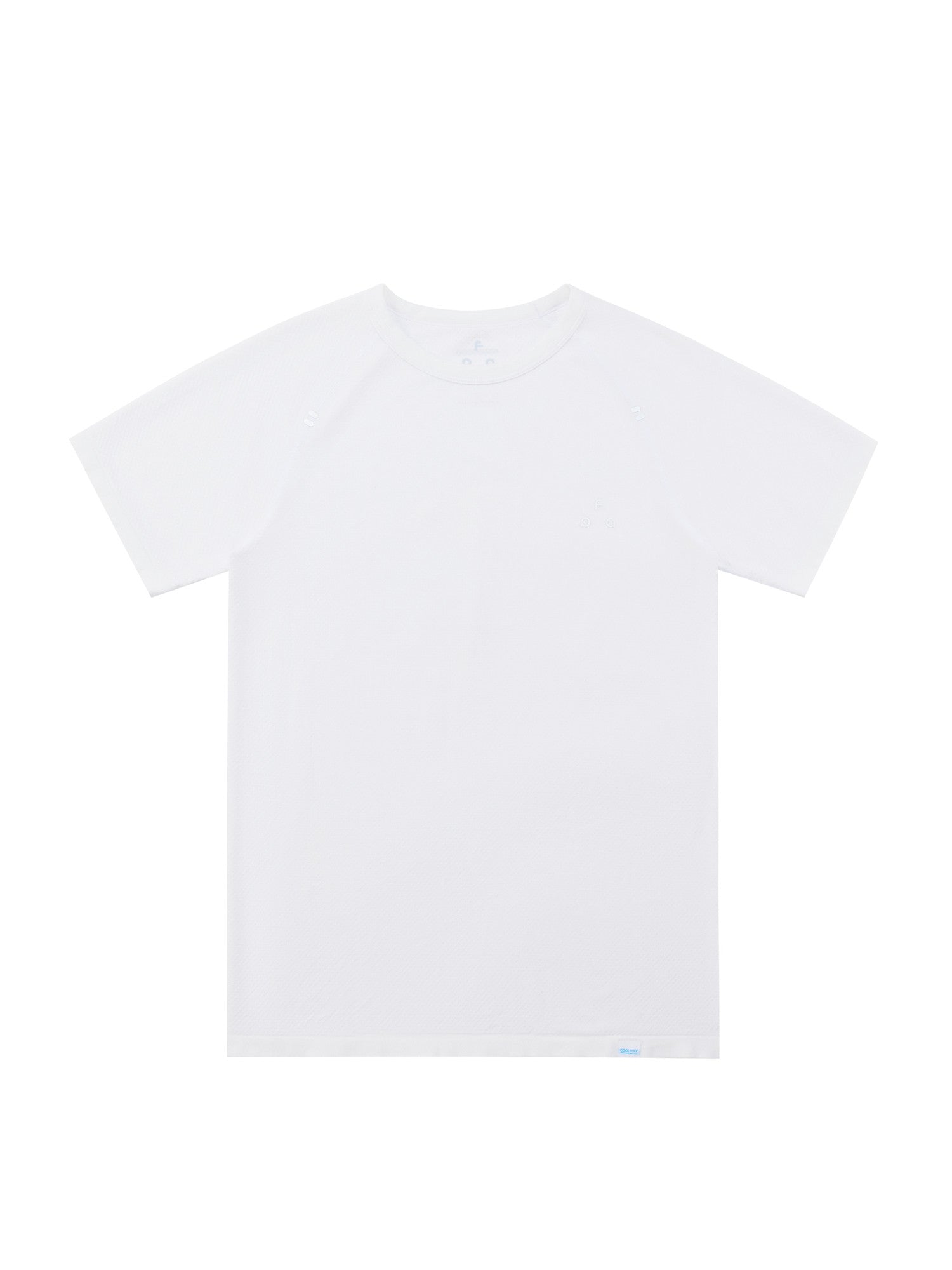 FPA Coolmax Seamless Knit Short Sleeve T-Shirt for Running and Fitness, Summer Basic Logo Tee, Regular Fit, Unisex